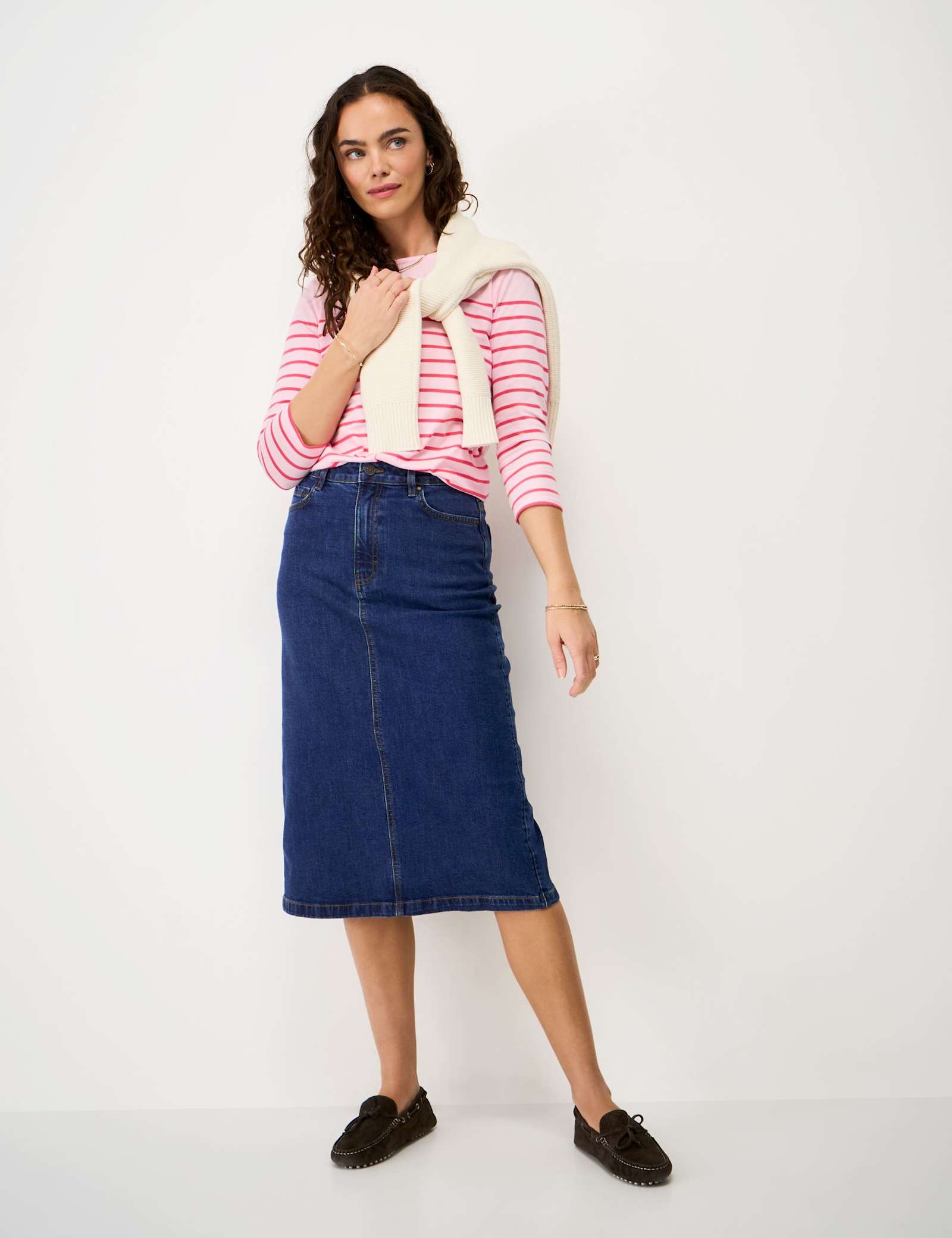 Denim Midi Skirt - image 2