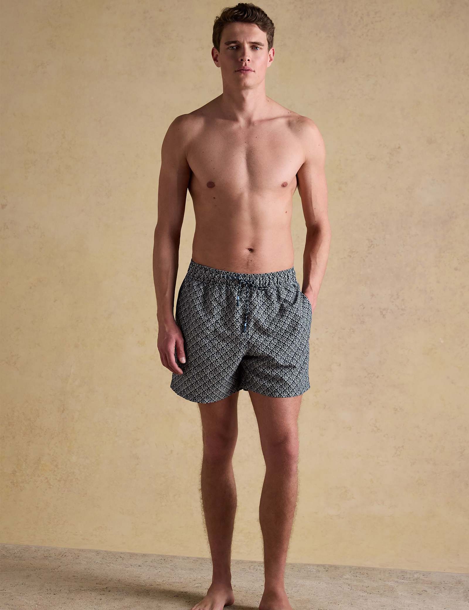 Pocketed Starfish Print Swim Shorts - image 2