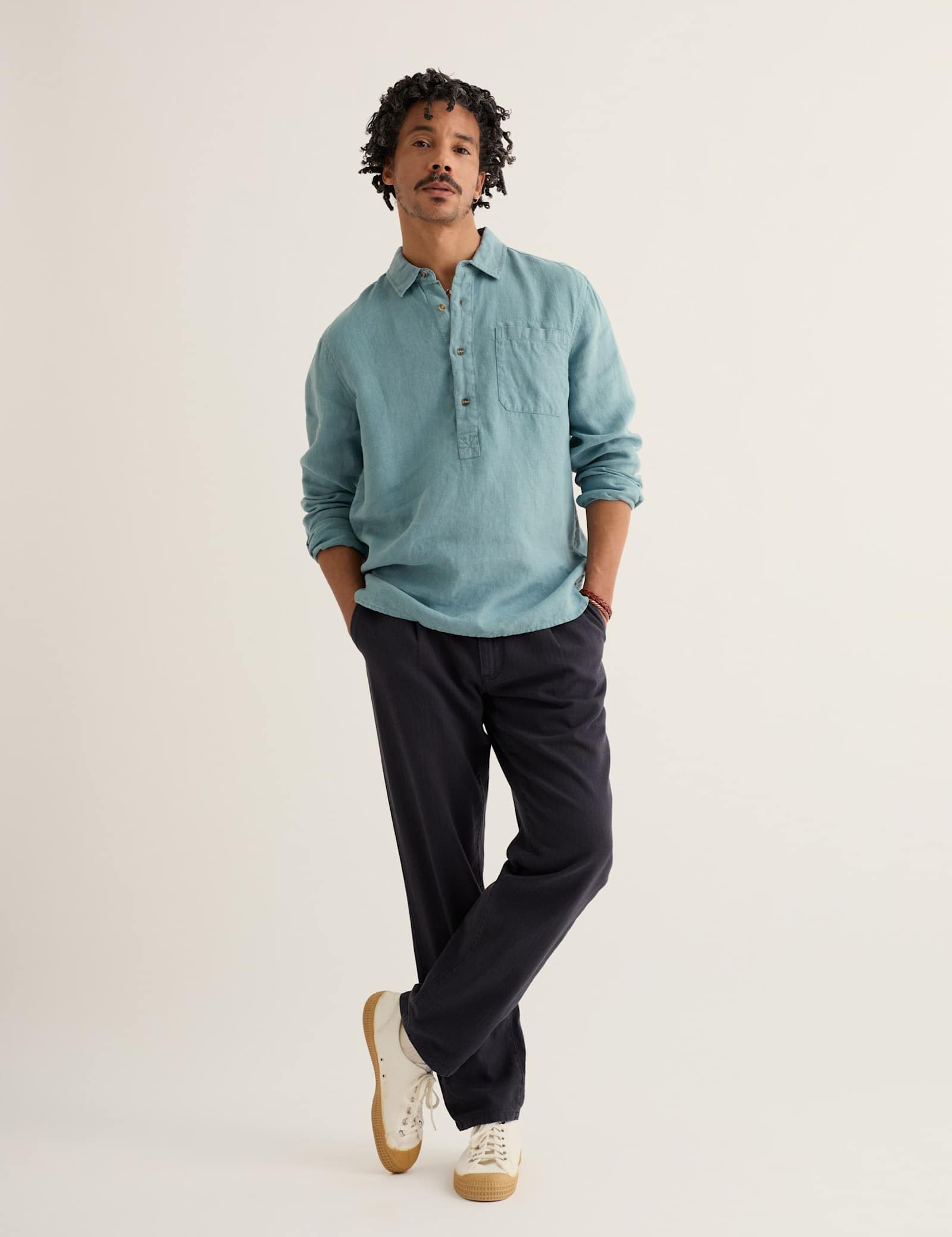 Regular Fit Pure Linen Overhead Shirt - image 2