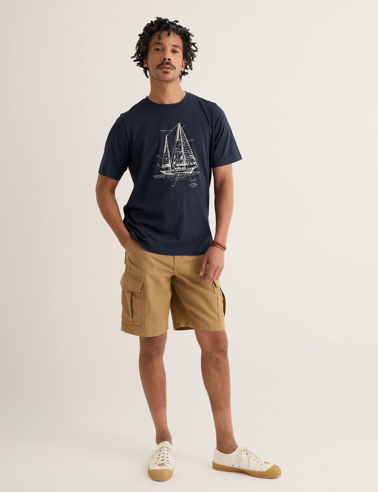 Pure Cotton Sailboat Graphic T-Shirt - image 2