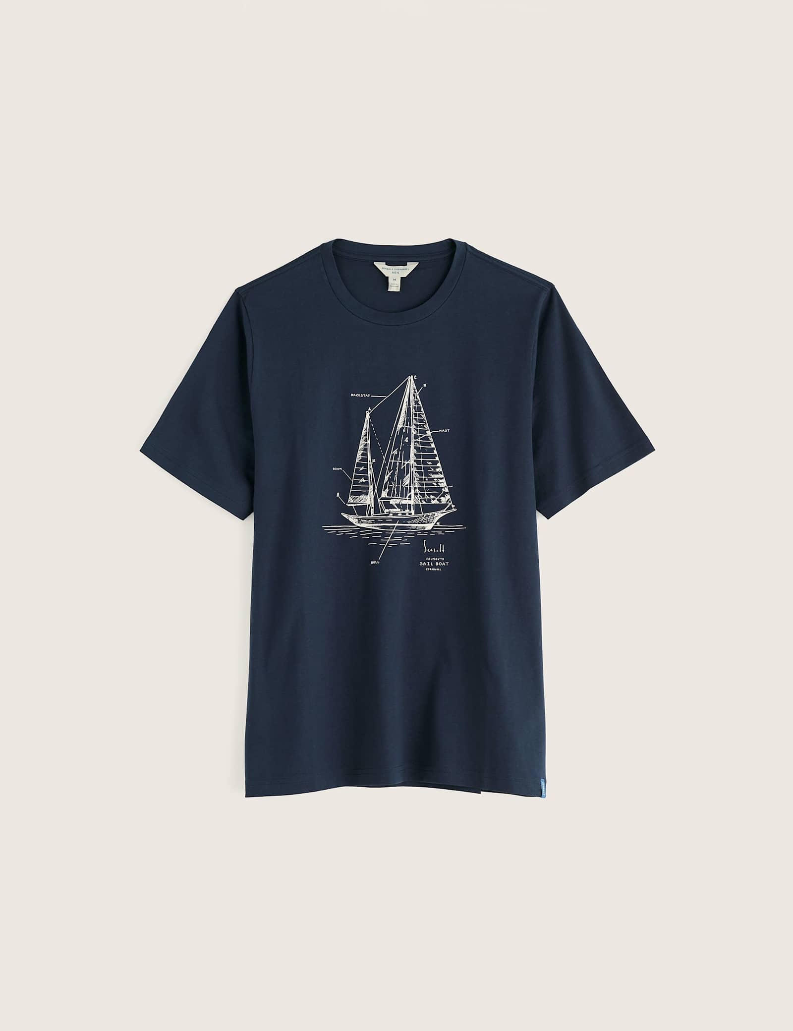 Pure Cotton Sailboat Graphic T-Shirt - image 1
