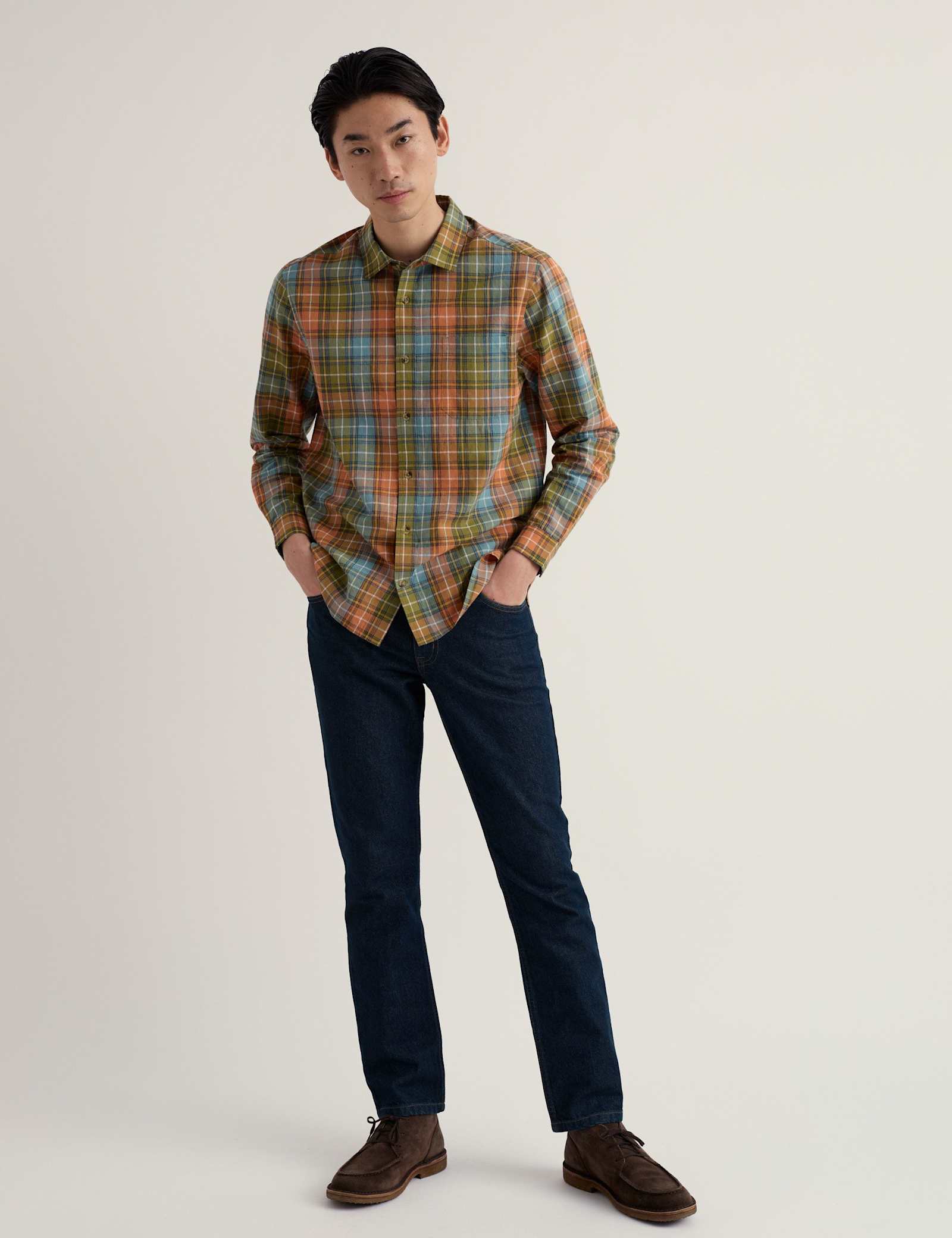 Relaxed Fit Pure Cotton Checked Shirt - image 2