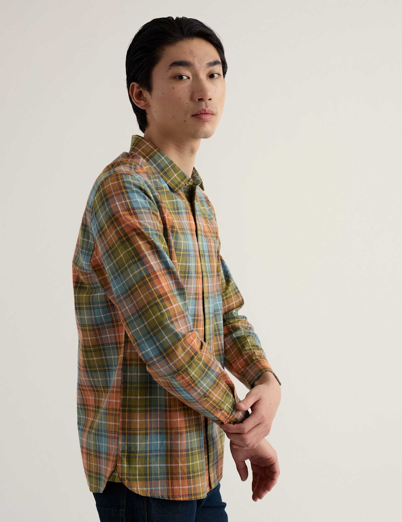 Relaxed Fit Pure Cotton Checked Shirt - image 5