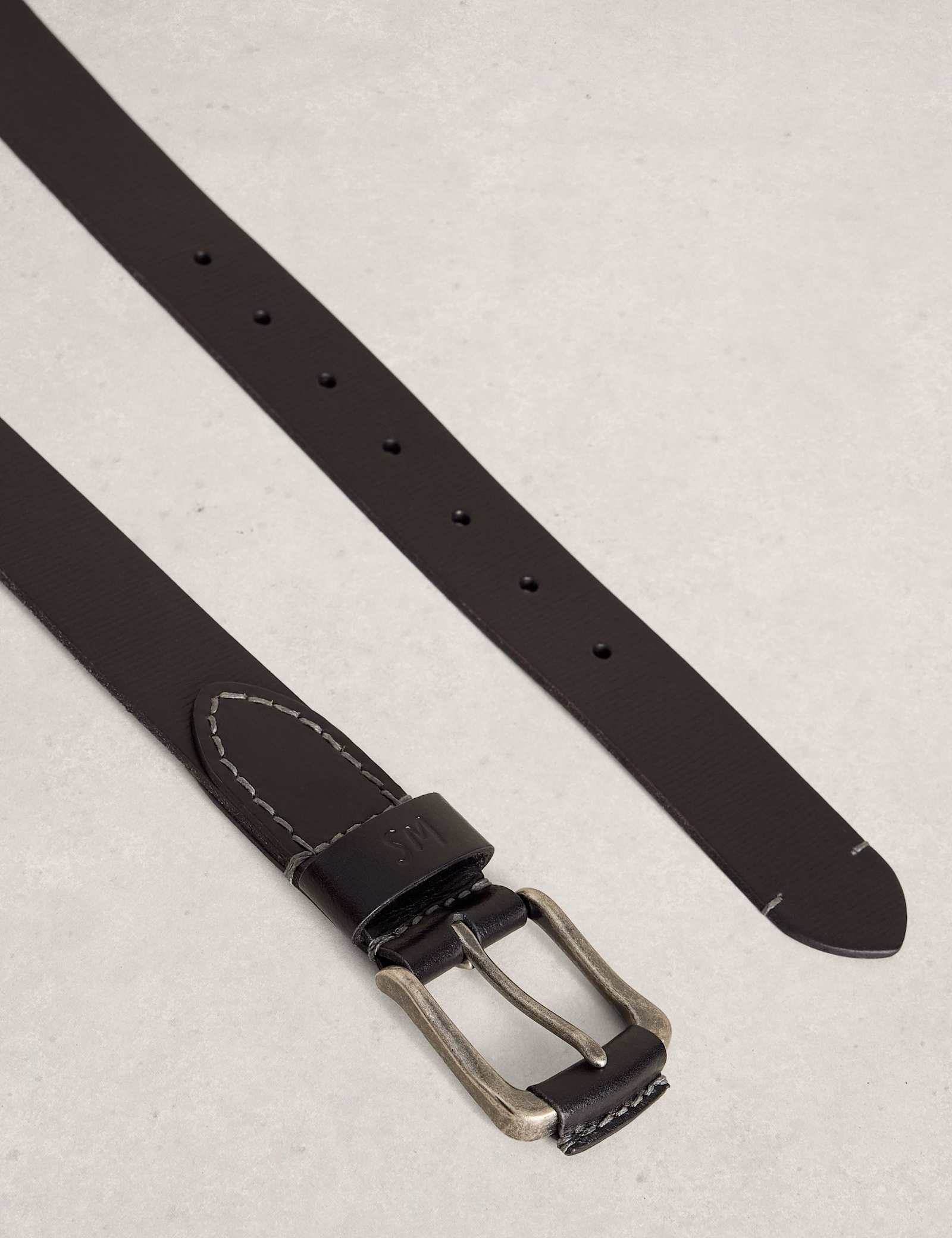 Leather Rectangular Buckle Belt - image 2