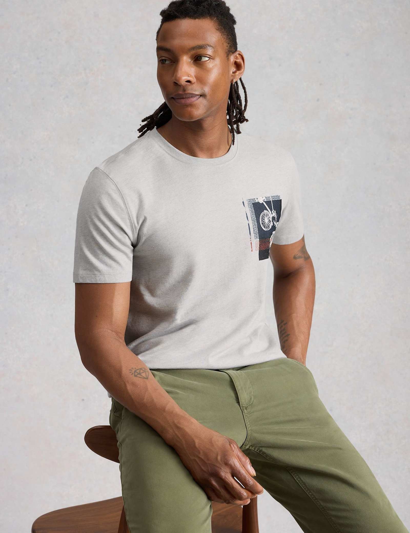 Cotton Rich Bike Graphic Crew Neck T-Shirt - image 5