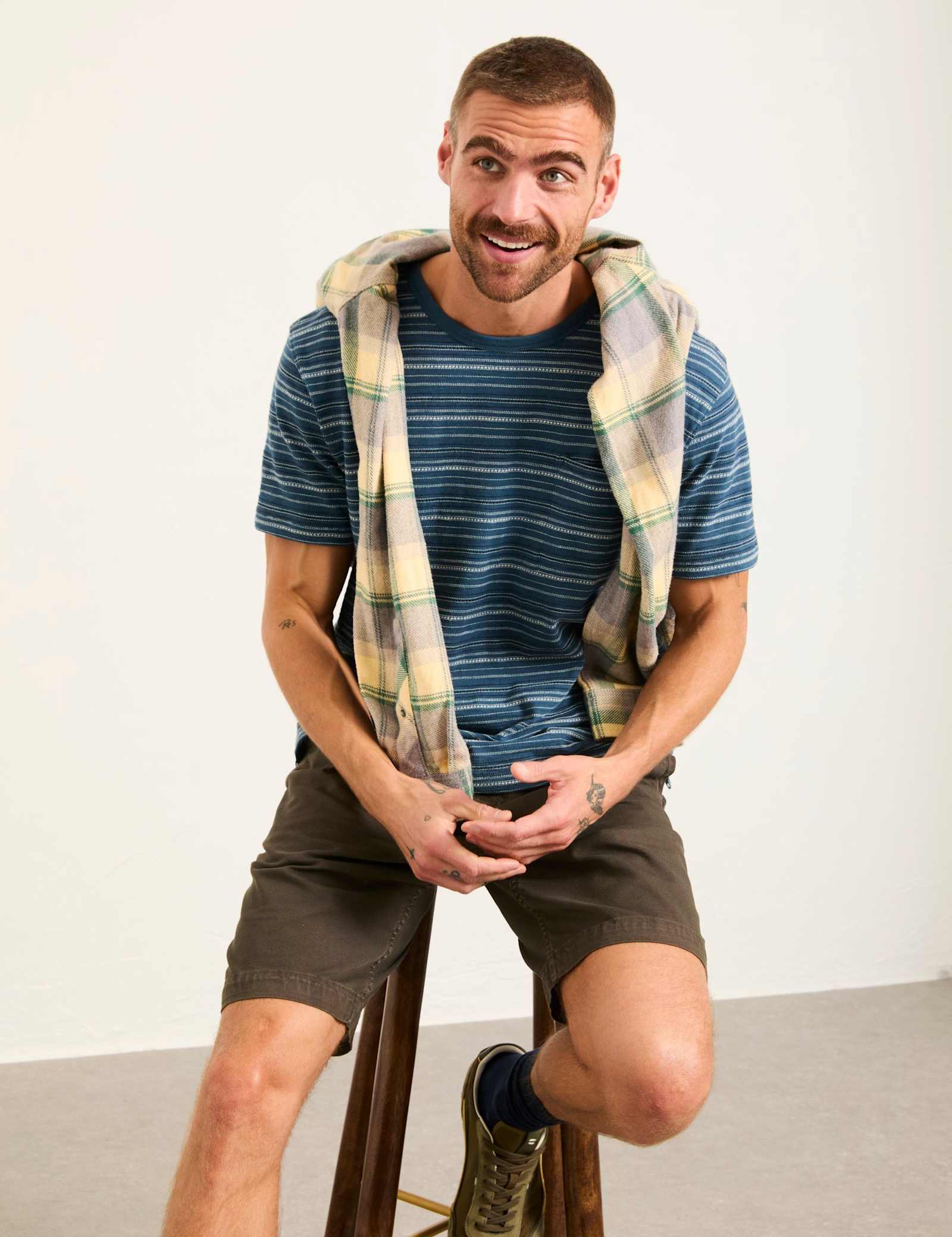 Cotton Rich Garment Dye Stretch Chino Shorts - image 3