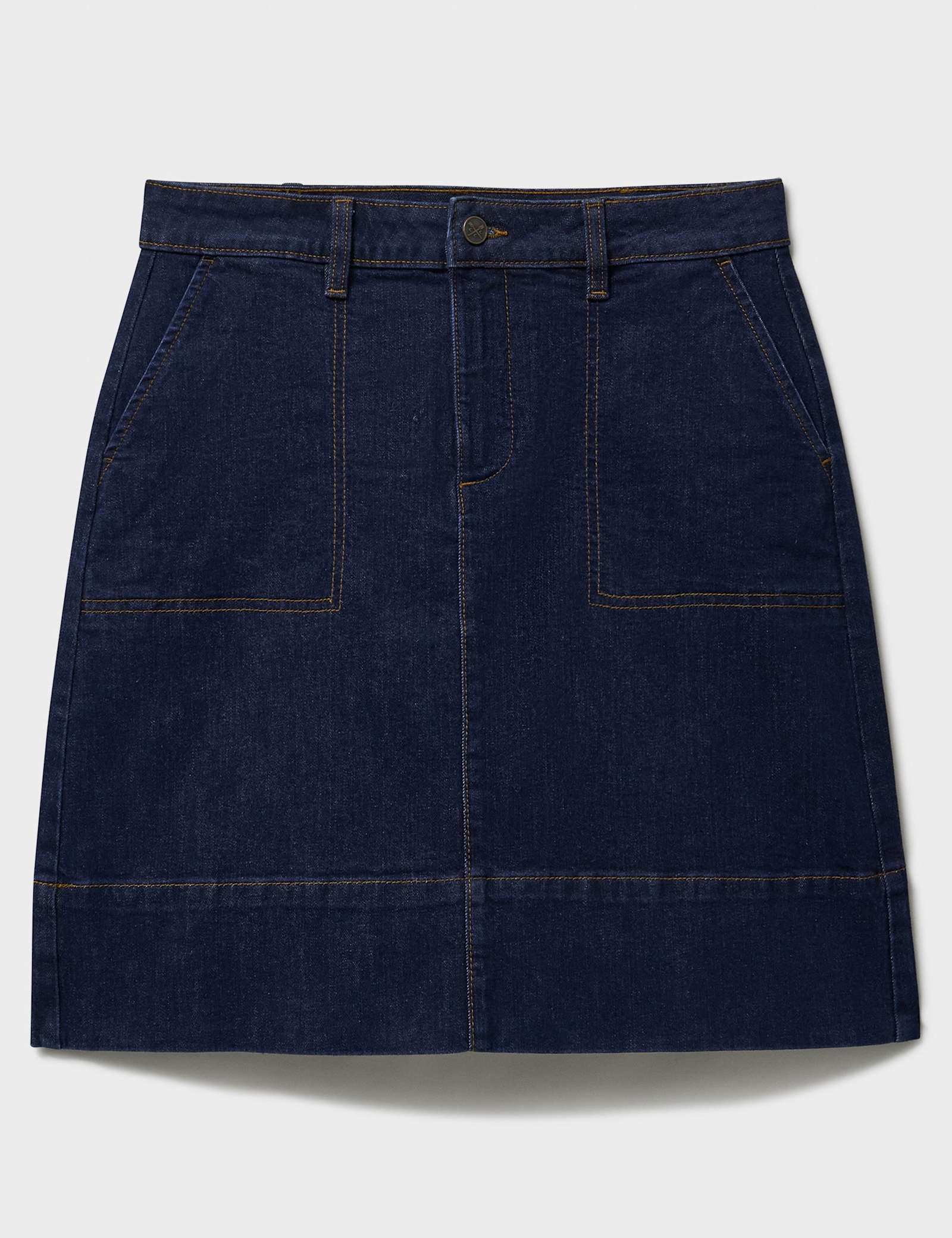 Denim Knee Length A-Line Skirt - image 1