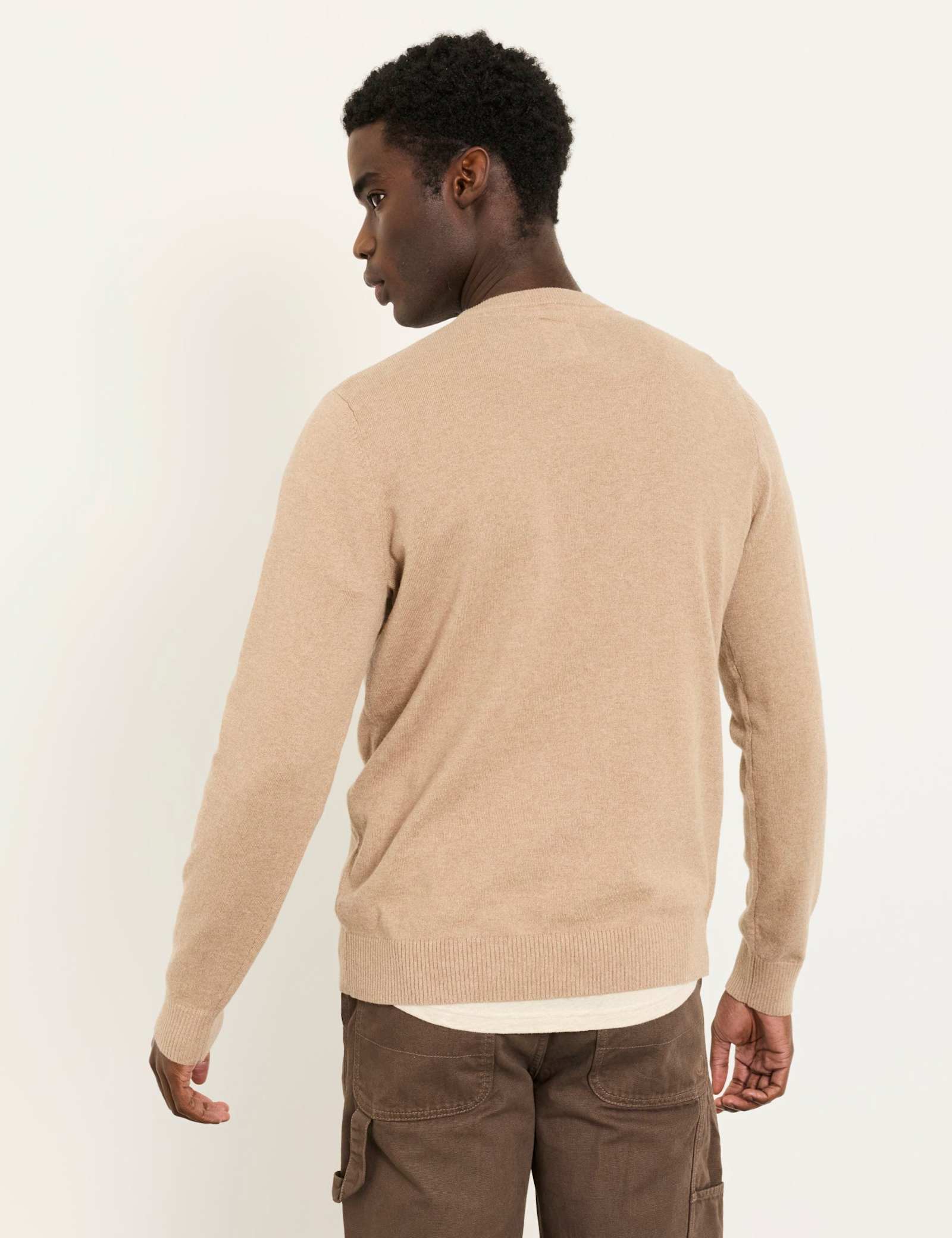 Cotton Rich Crew Neck Jumper with Cashmere - image 5