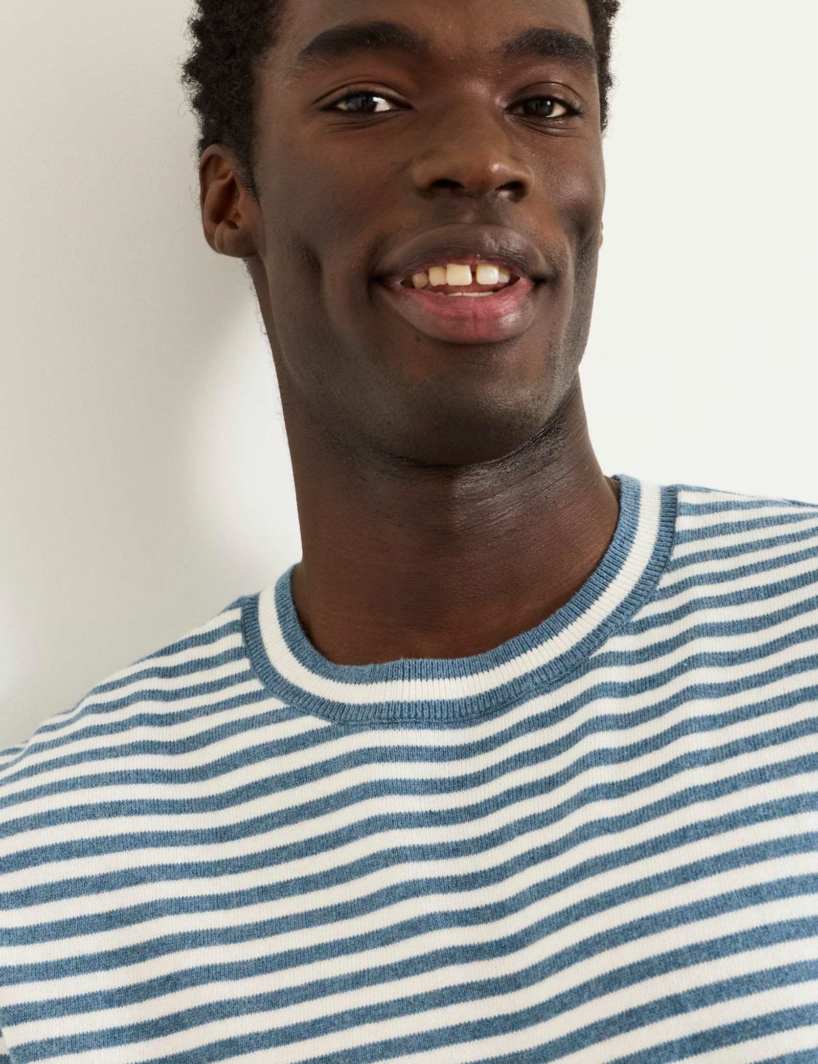 Cotton Rich Striped Crew Neck T-Shirt - image 4