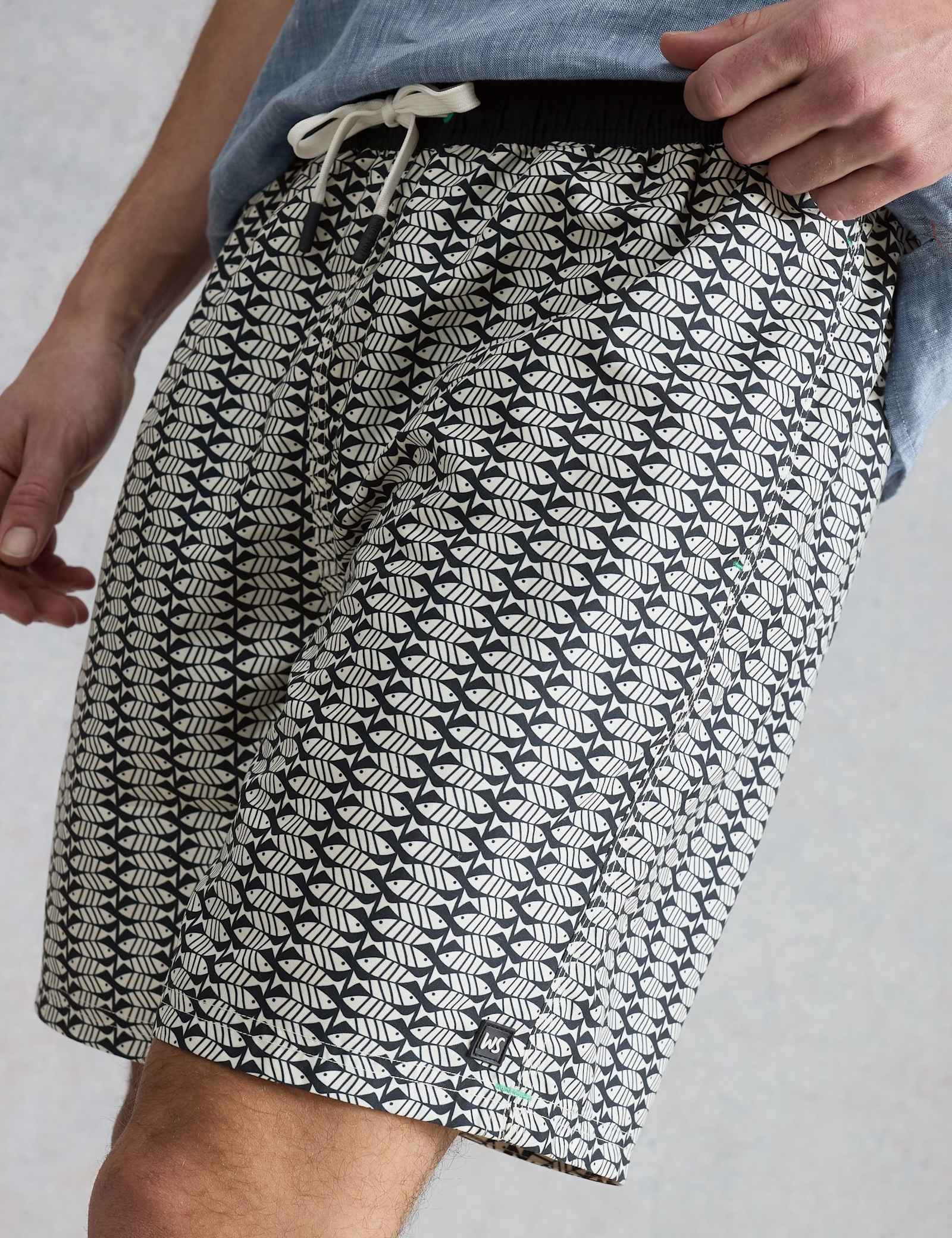 Fish Print Swim Shorts - image 4