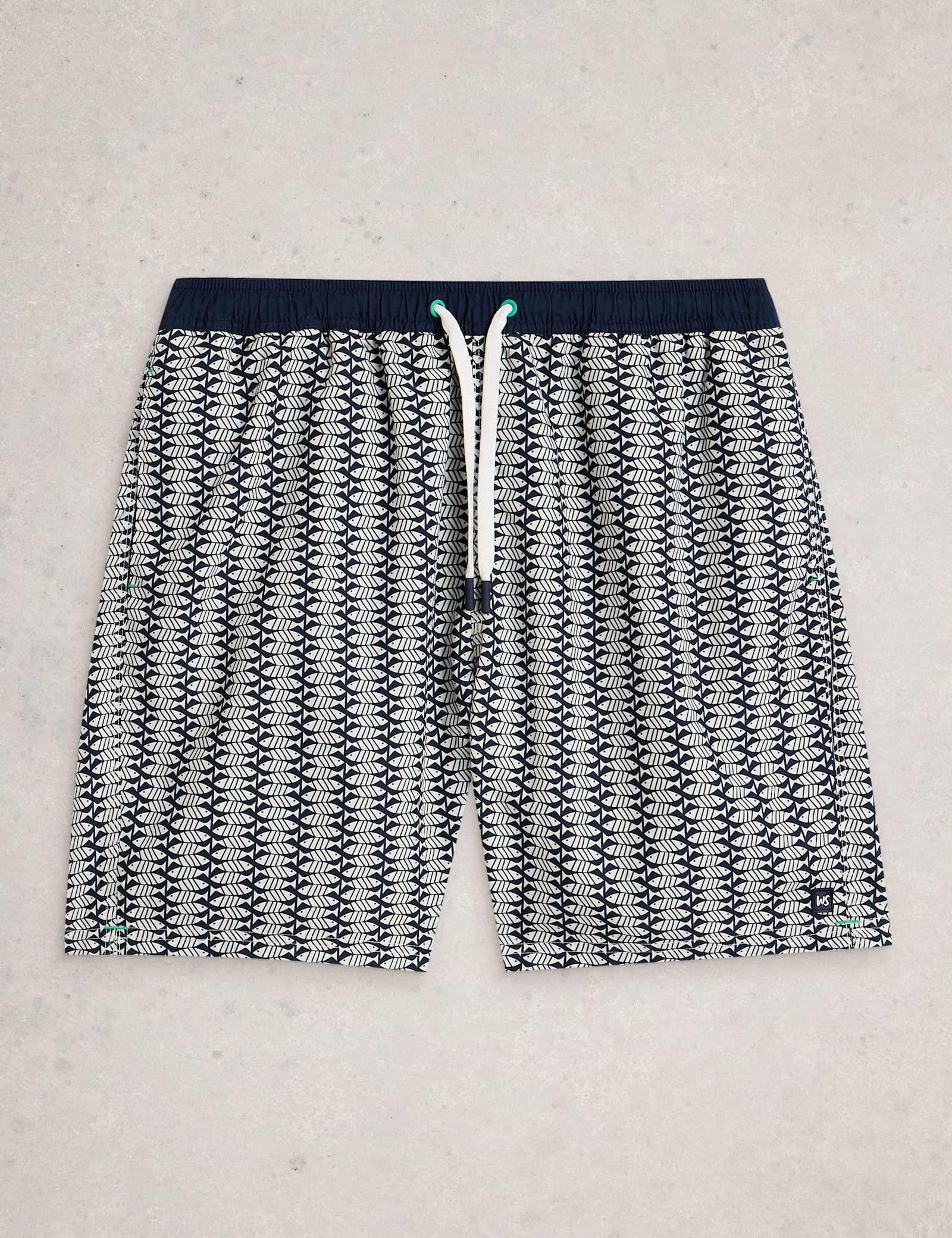 Fish Print Swim Shorts - image 1