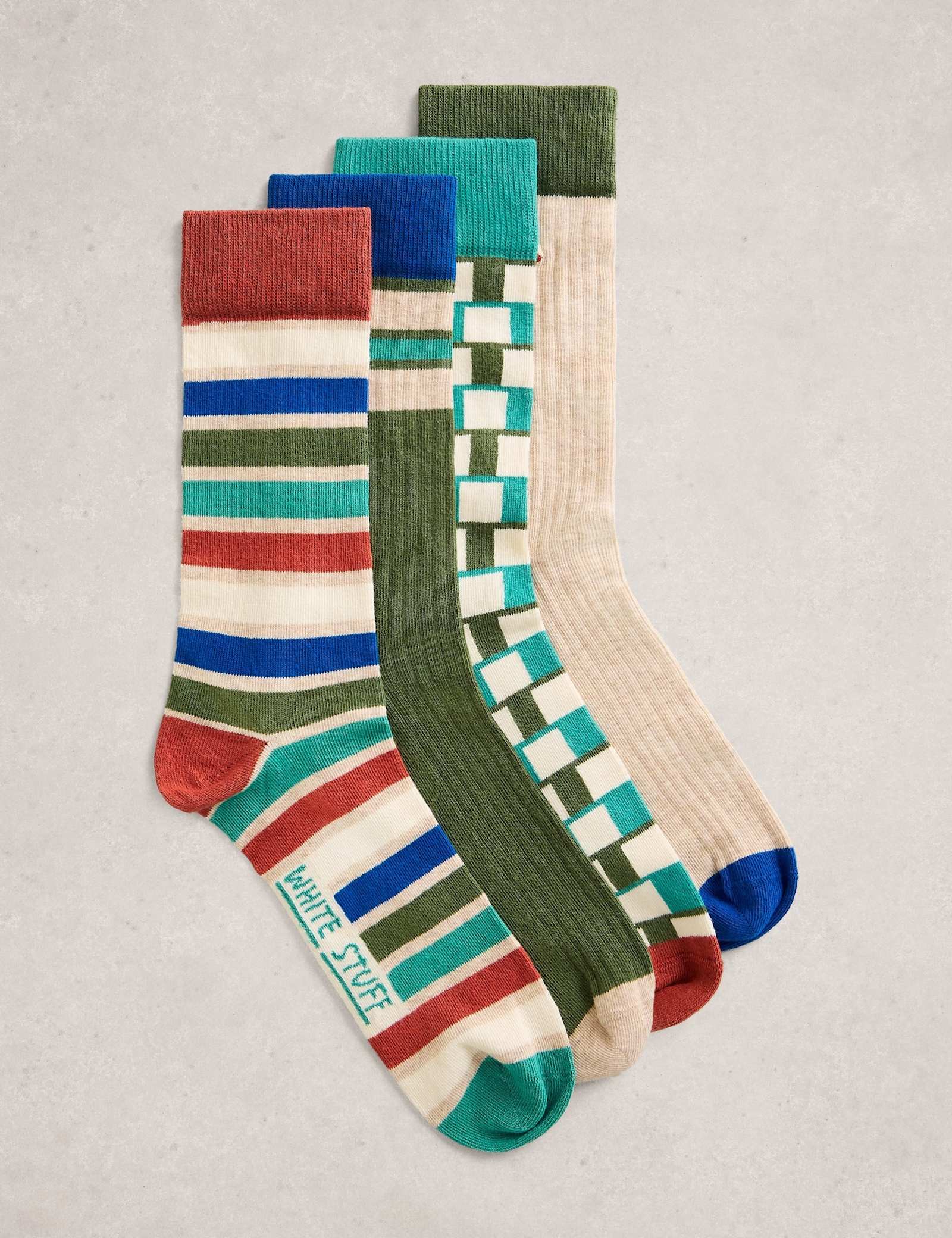 4 Pack Cotton Rich Patterned Ankle Socks - image 2