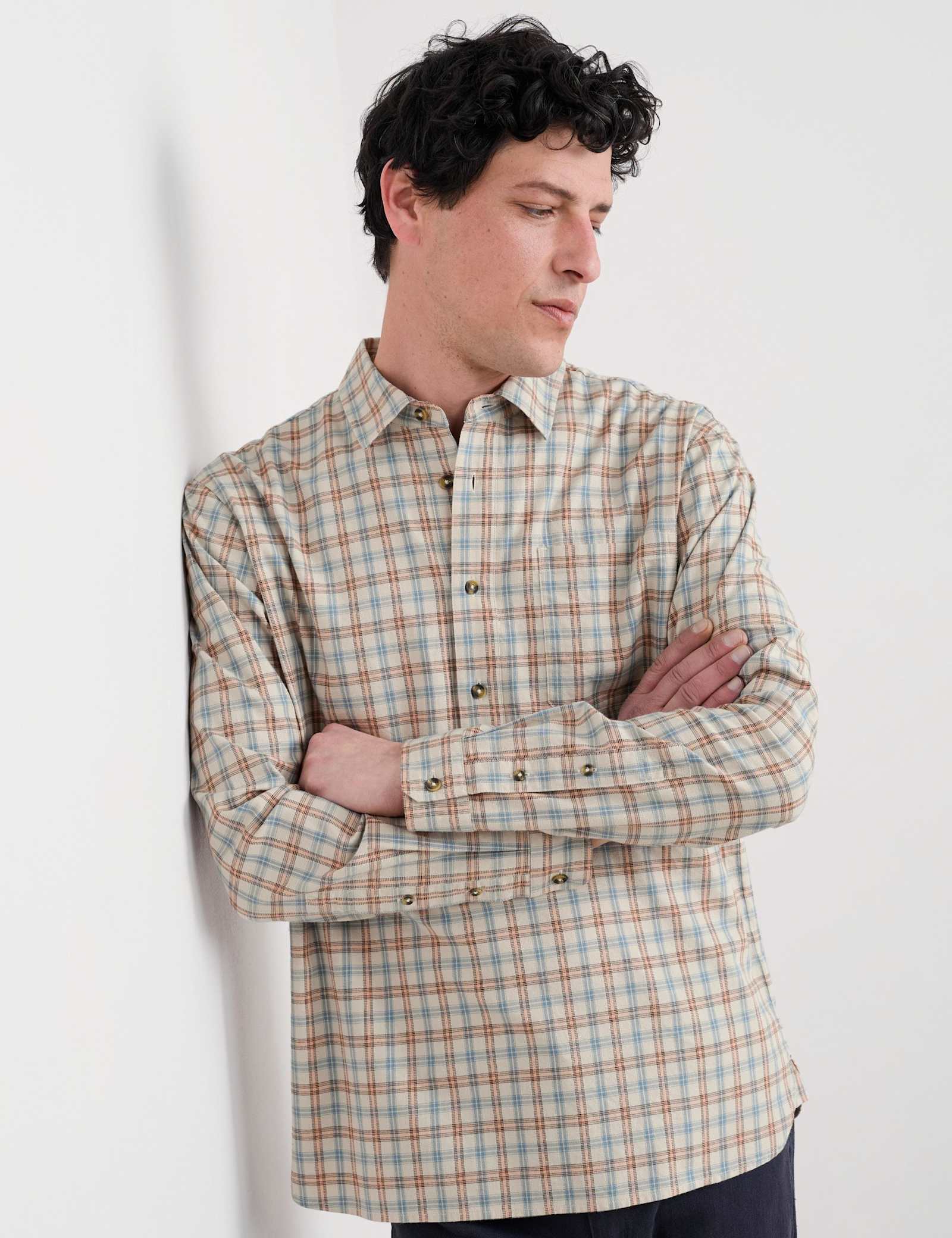 Relaxed Fit Pure Cotton Checked Shirt - image 2