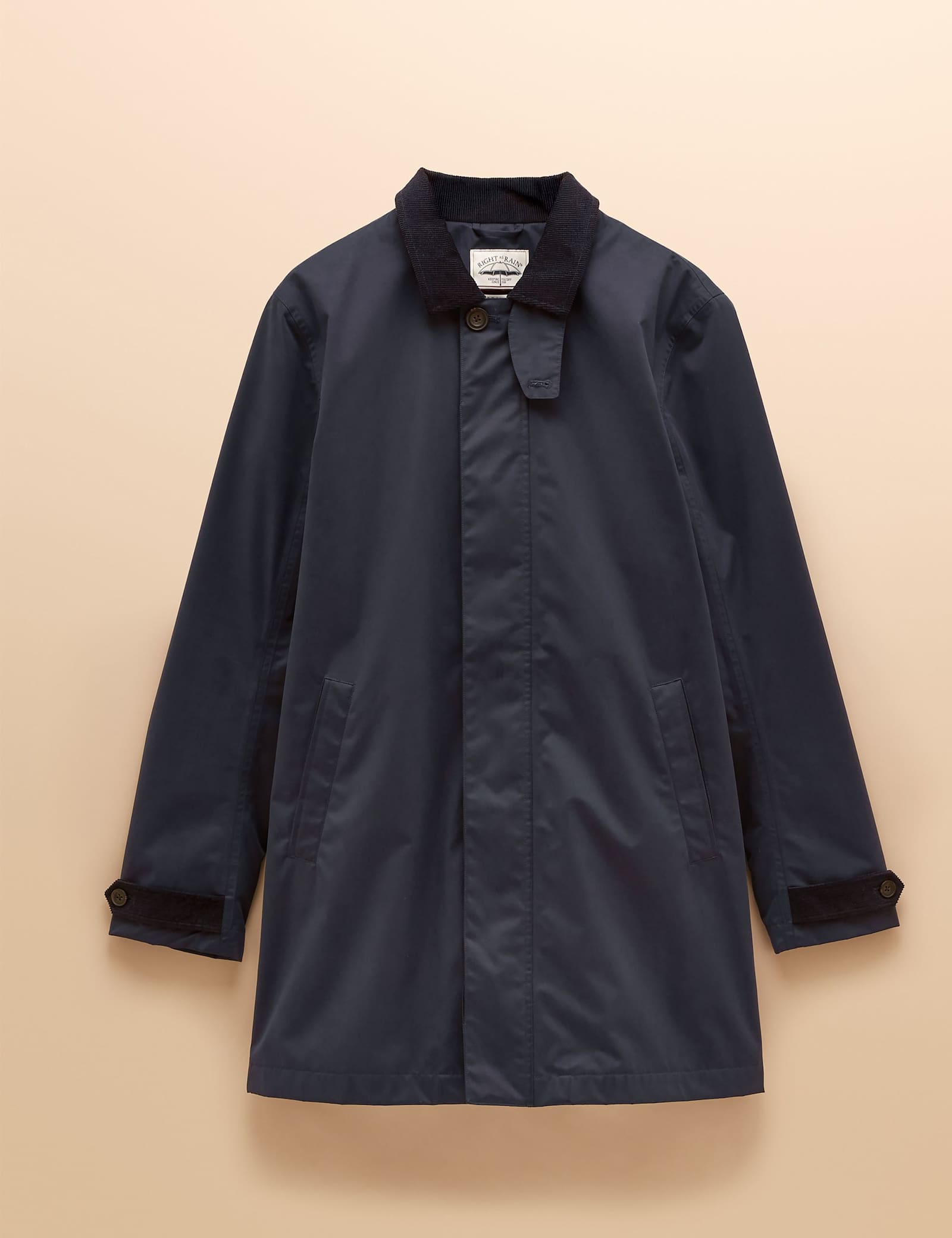 Cotton Blend Collared Waterproof Raincoat - image 1