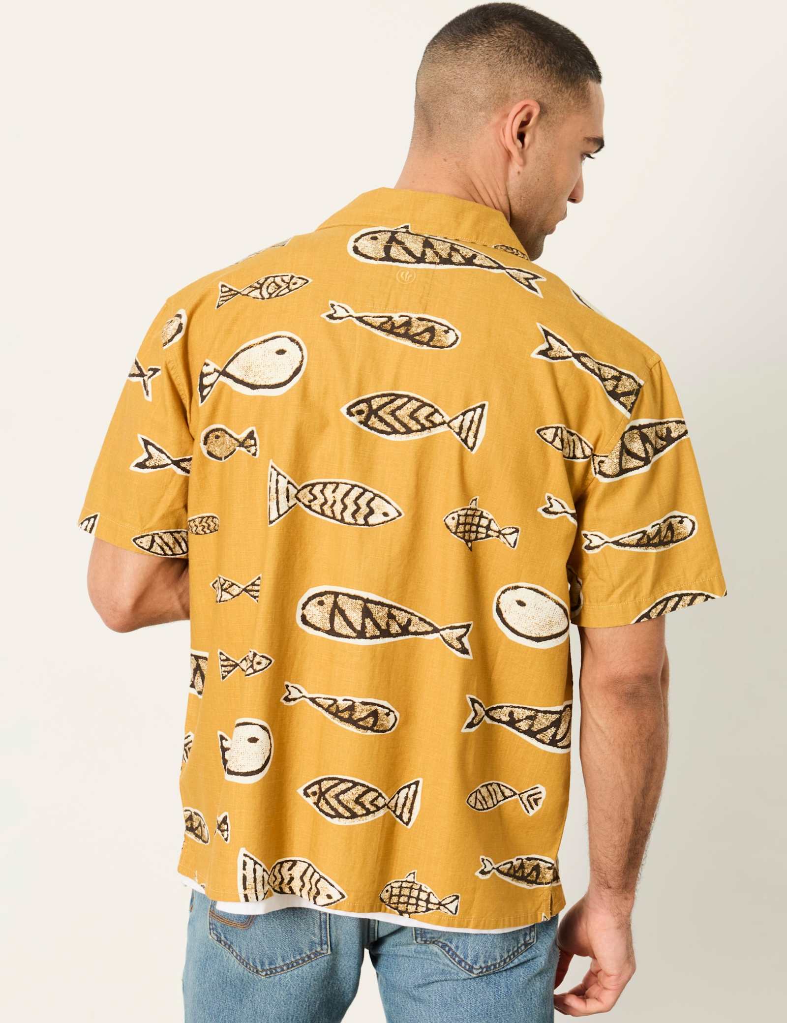 Pure Cotton Fish Print Short Sleeve Shirt - image 5