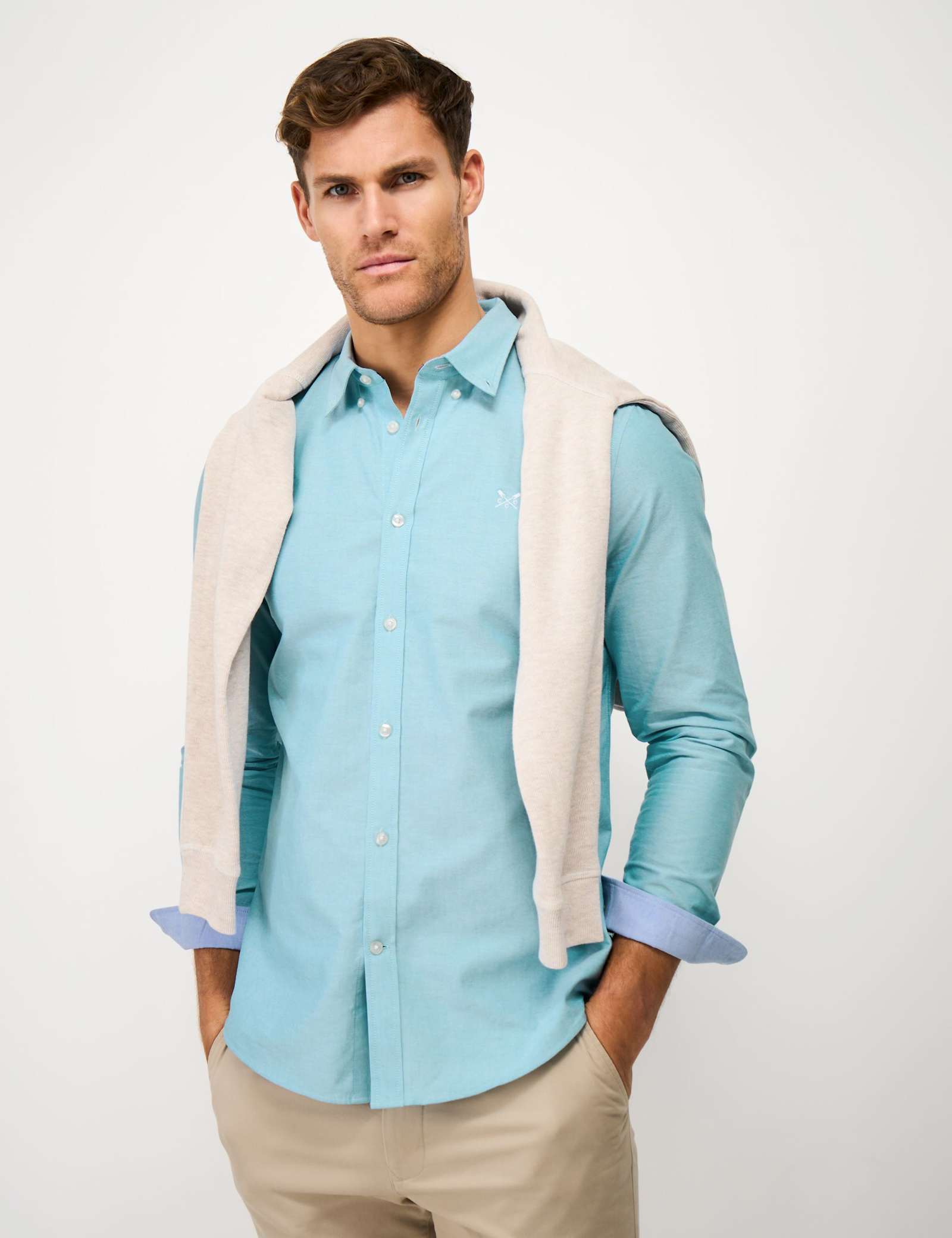 Slim Fit Pure Cotton Oxford Shirt - image 3