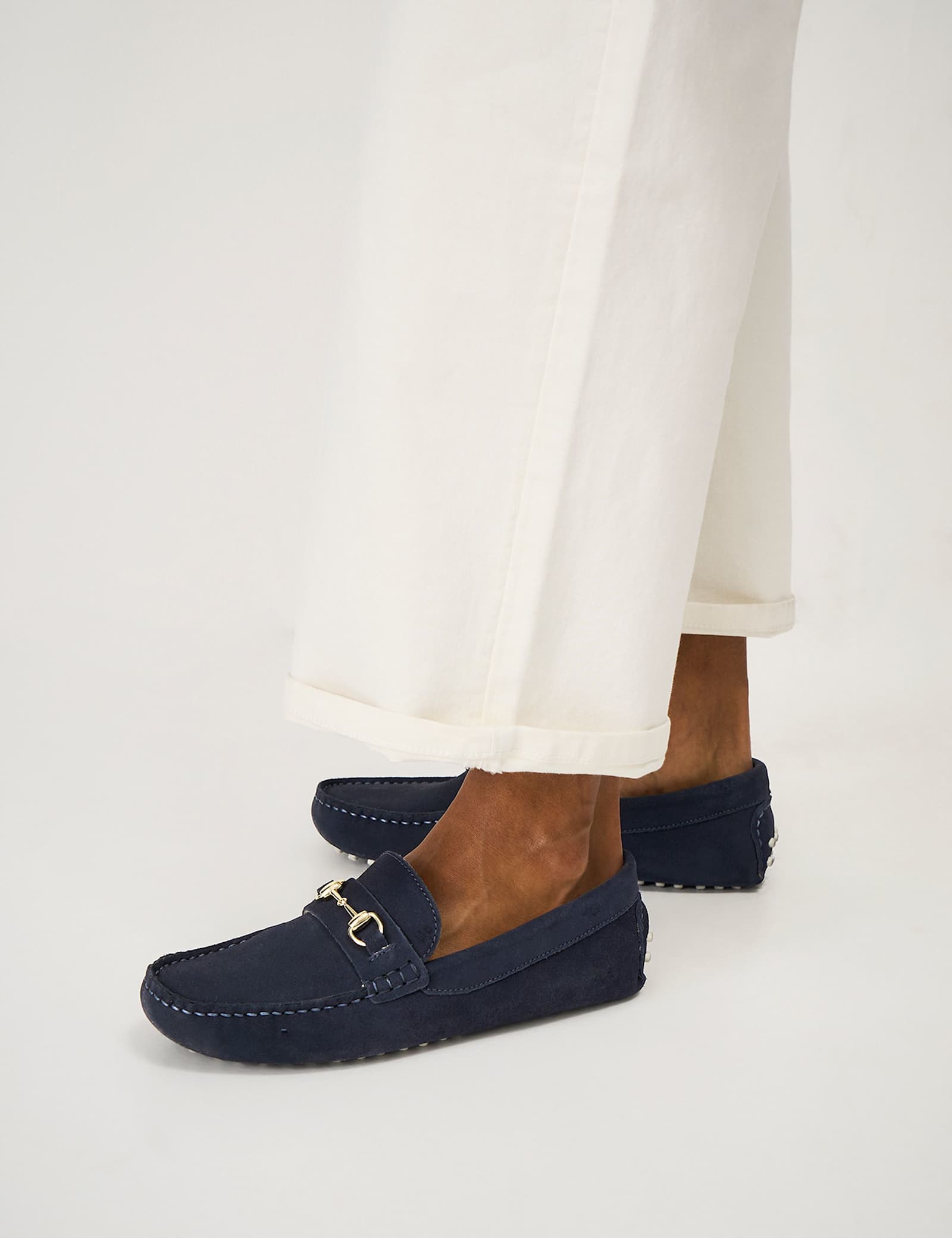 Suede Slip On Flat Loafers - image 2
