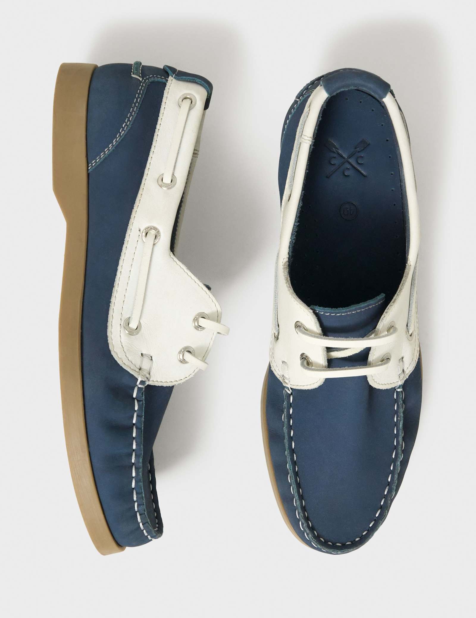 Leather Lace Up Flat Boat Shoes - image 2