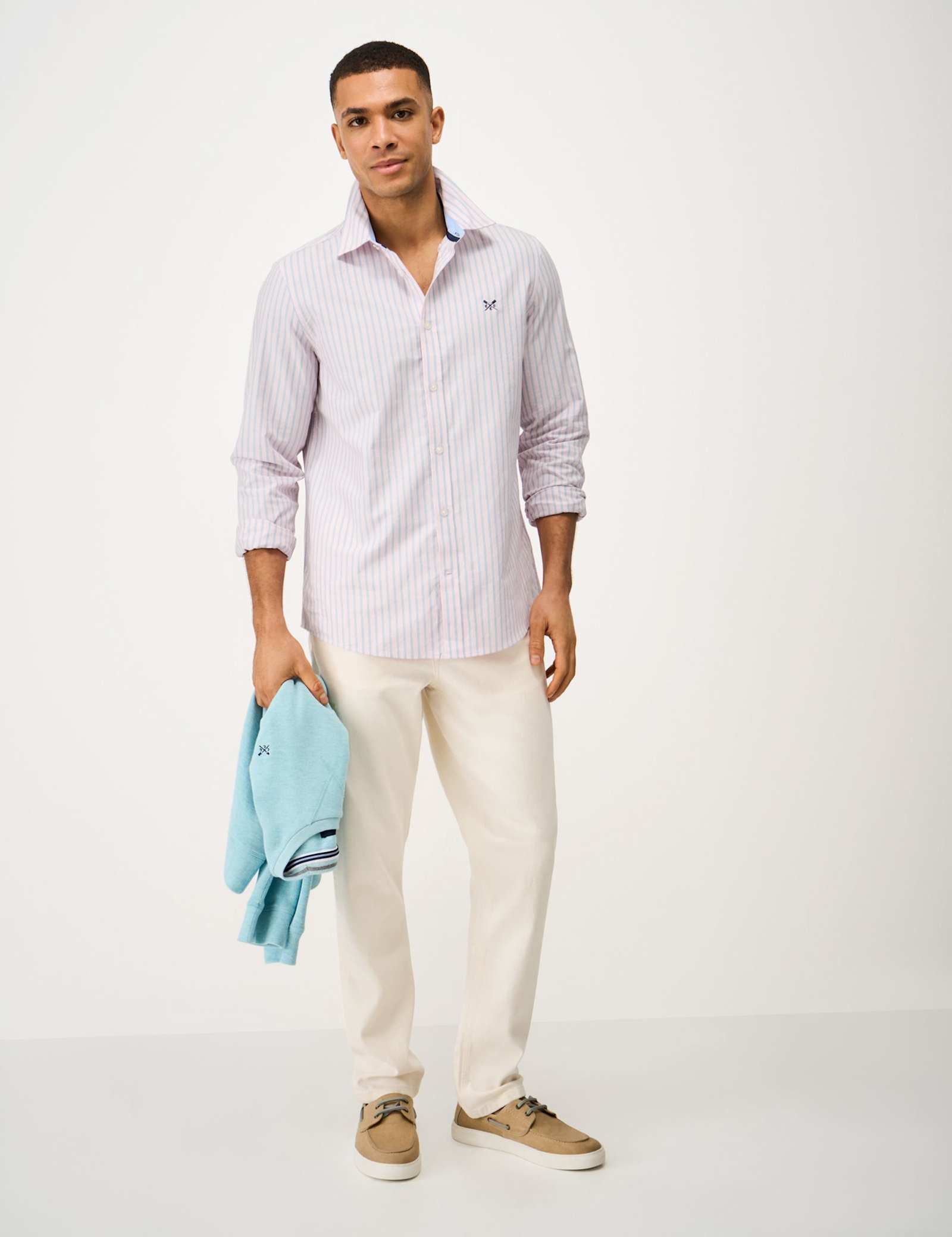 Regular Fit Pure Cotton Striped Oxford Shirt - image 3