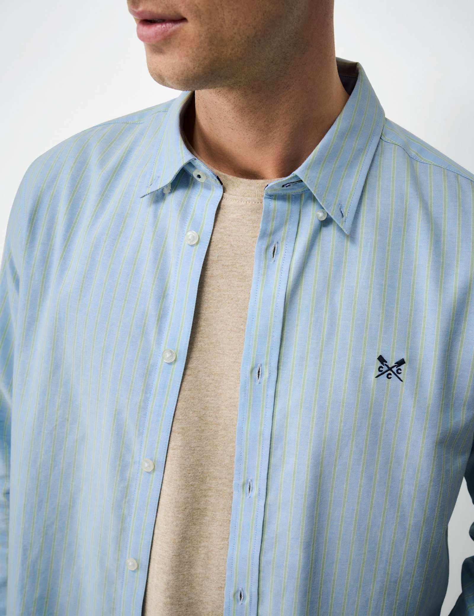 Regular Fit Pure Cotton Striped Oxford Shirt - image 5