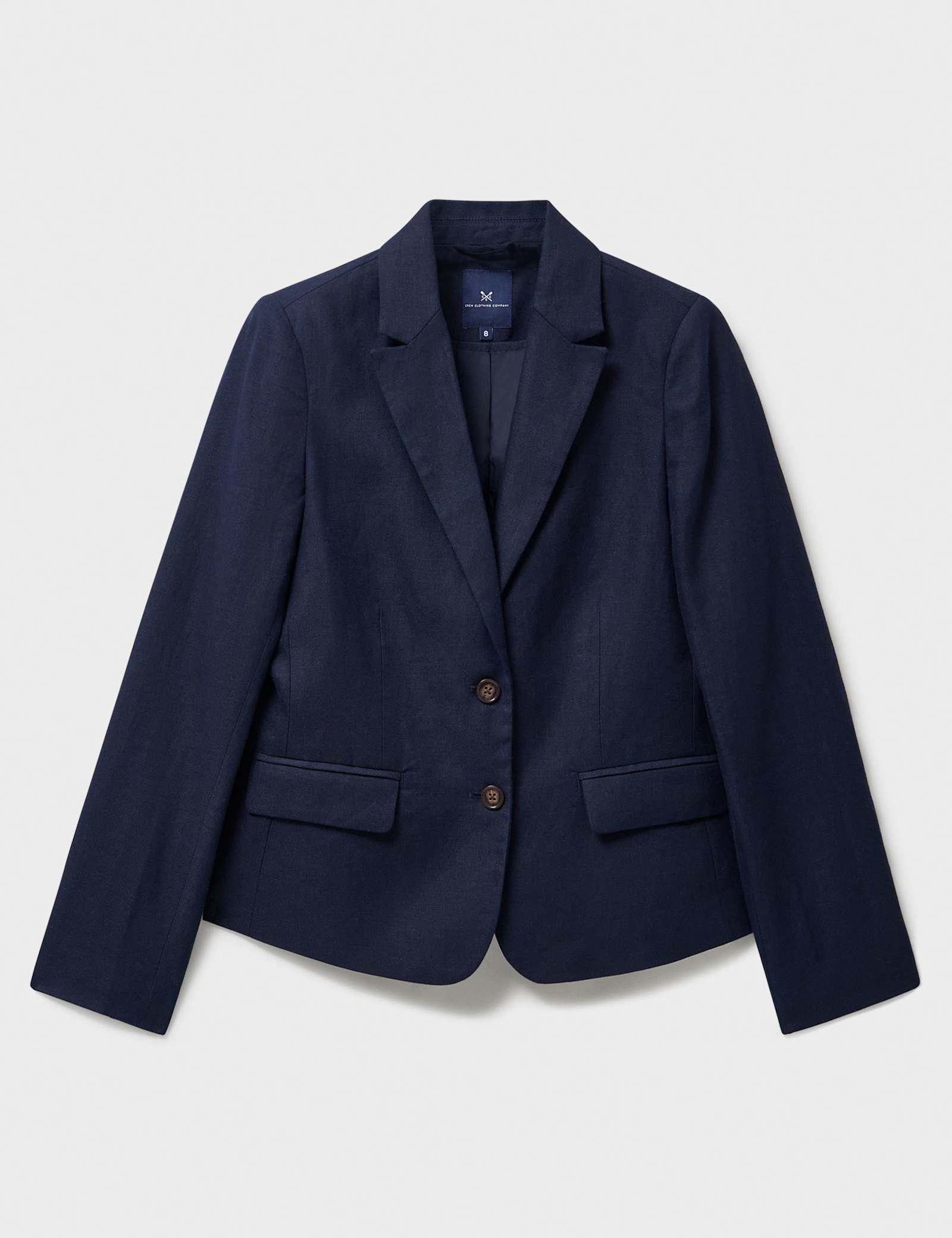 Linen Blend Textured Single Breasted Blazer - image 2