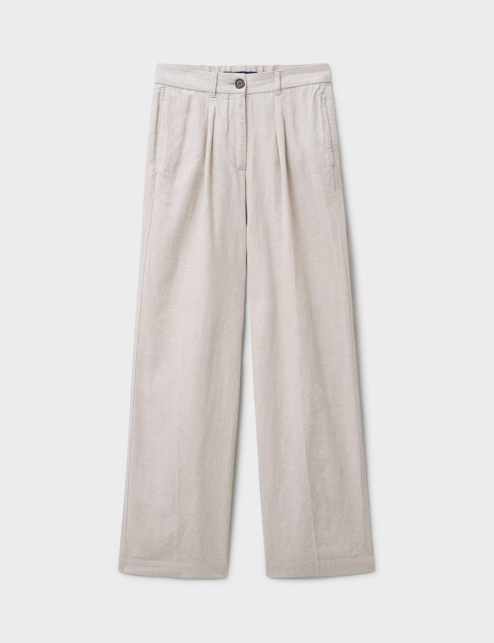 Linen Rich Wide Leg Trousers - image 3