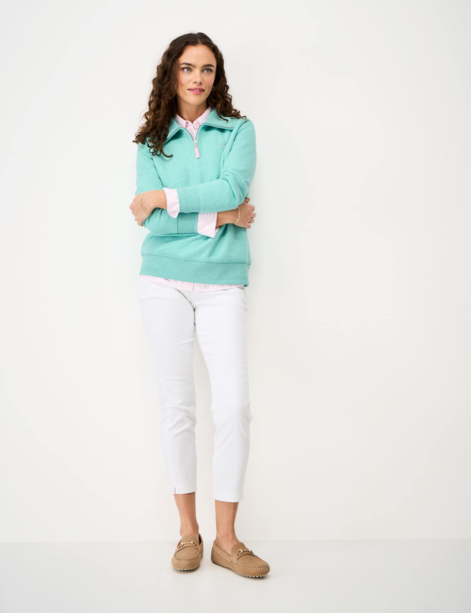 Cotton Rich Half Zip Sweatshirt - image 2