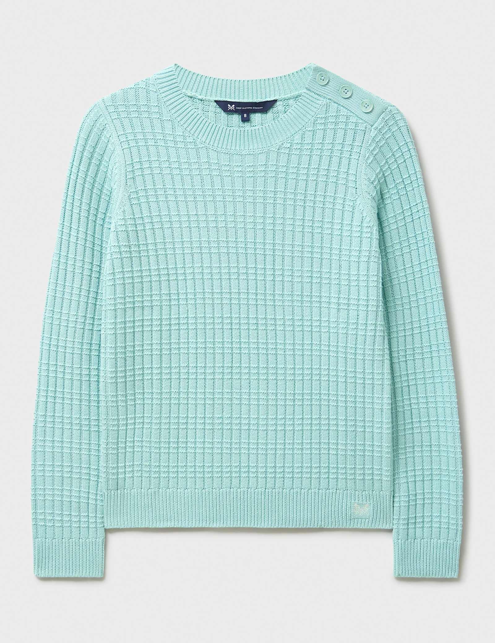 Cotton Rich Textured Button Detail Jumper - image 1