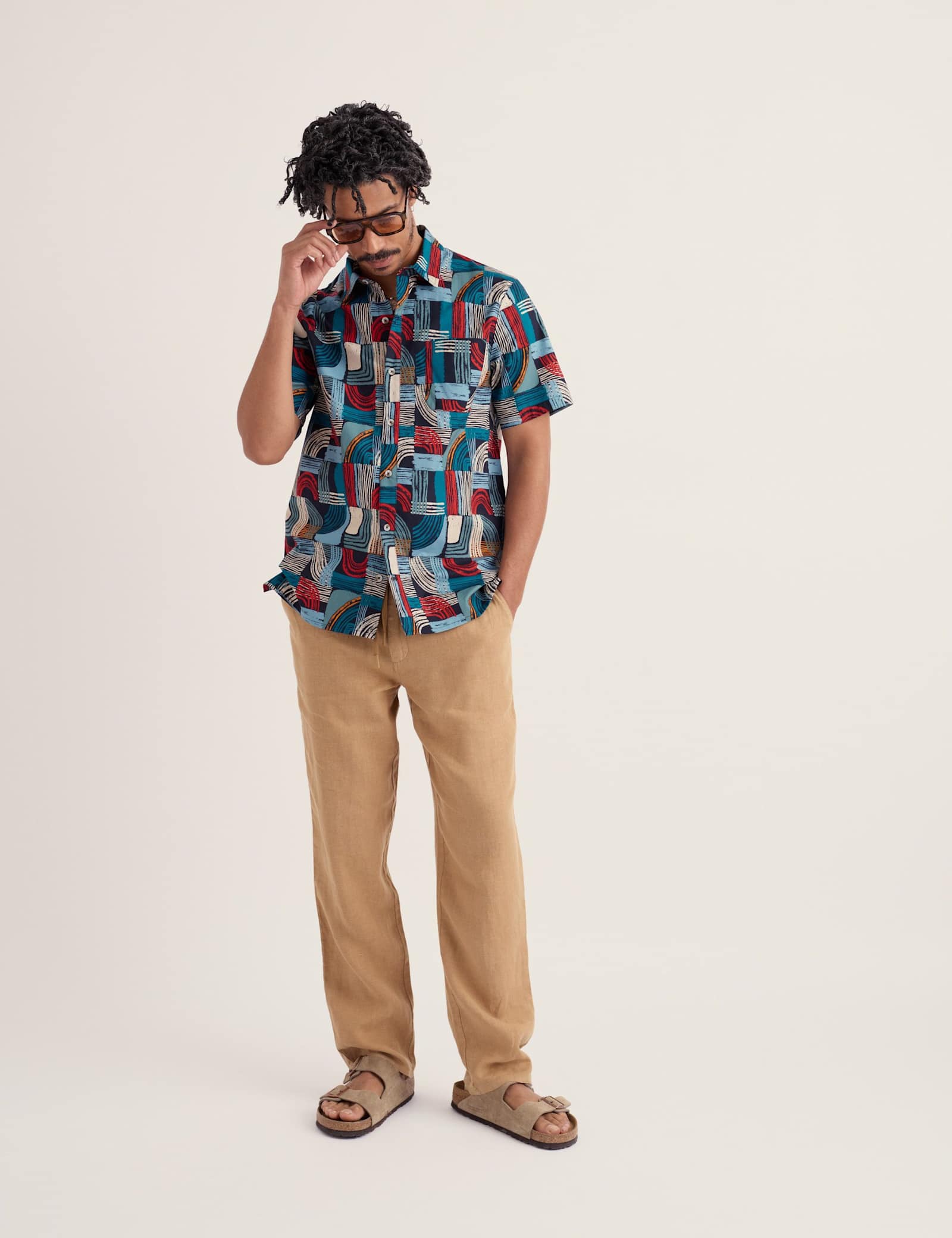 Regular Fit Geometric Short Sleeve Shirt - image 2