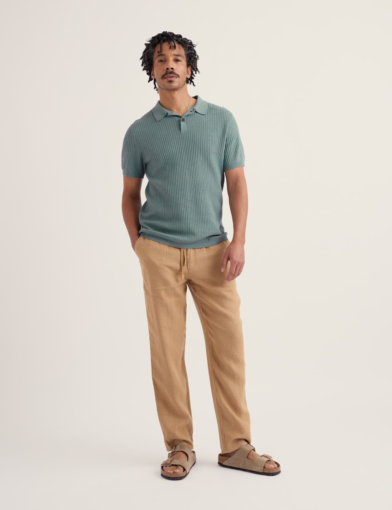 Pure Linen Drawstring Trousers - image 2