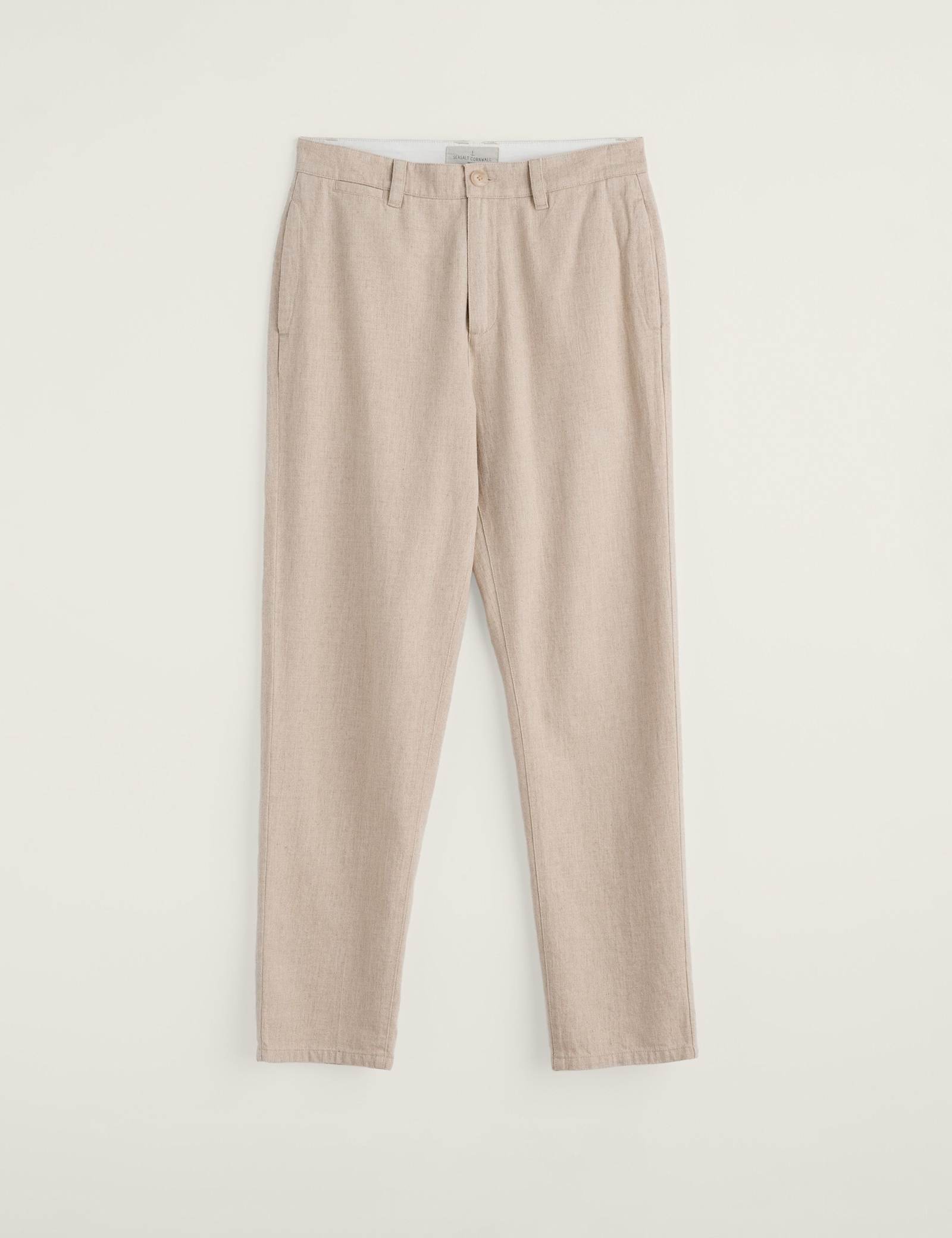 Slim Fit Linen Blend Trousers - image 1