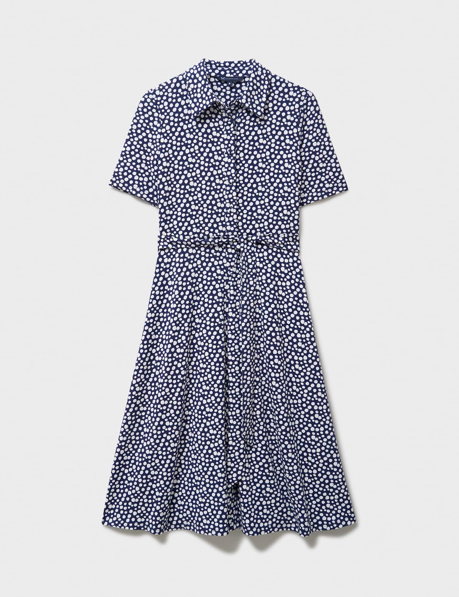 Jersey Printed Knee Length Shirt Dress - image 1