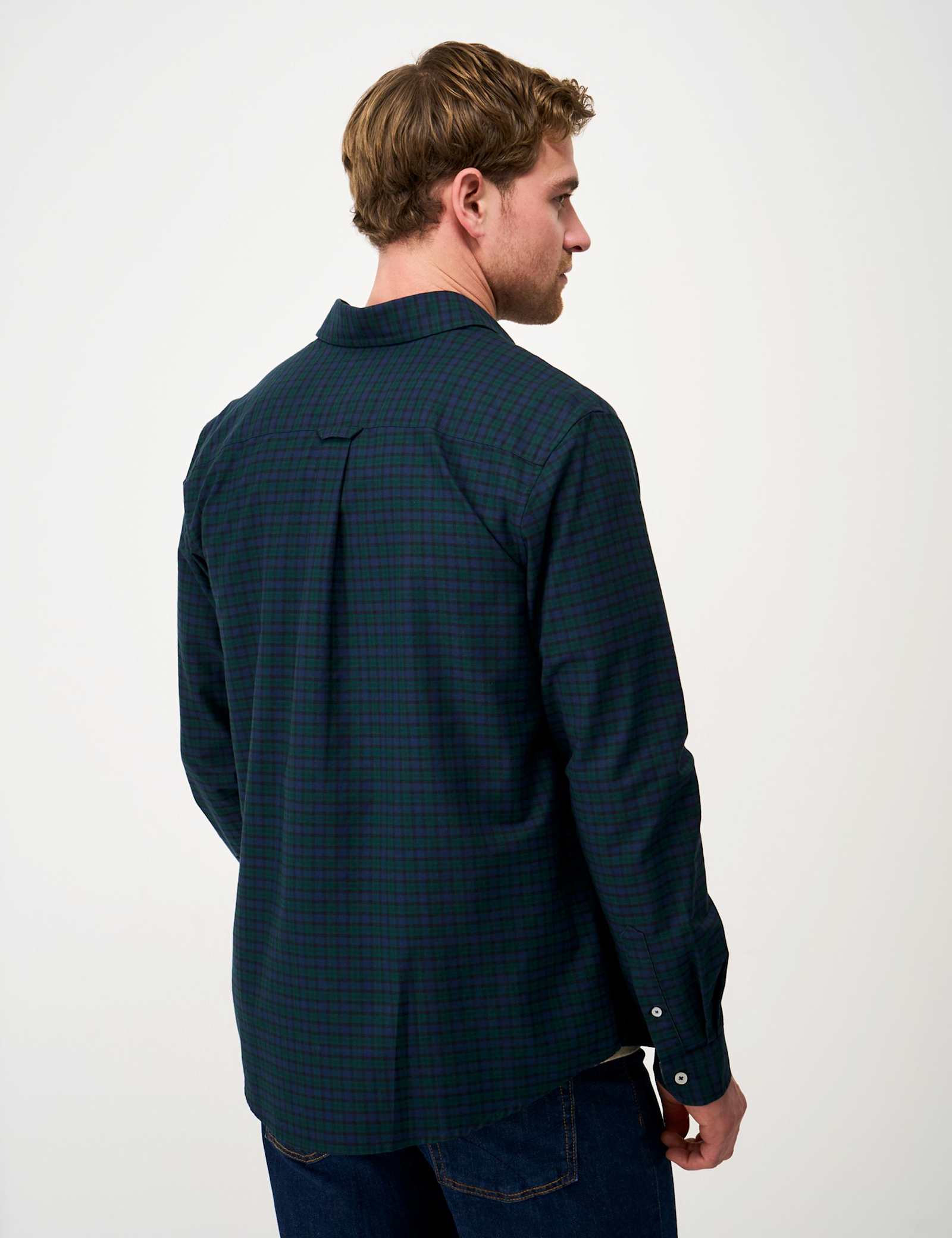 Pure Cotton Check Oxford Shirt - image 5