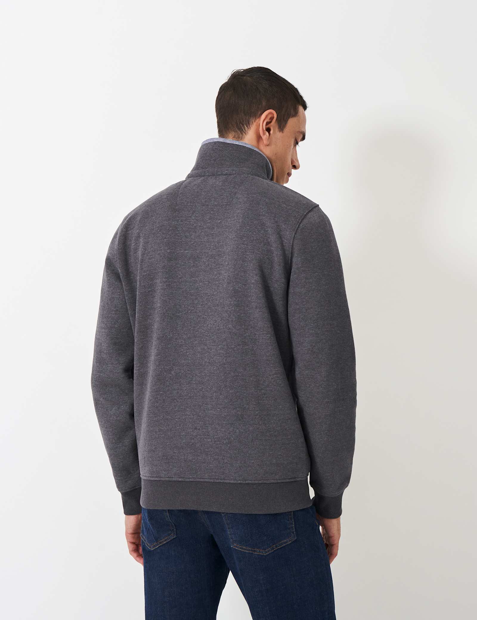 Cotton Rich Funnel Neck Half Zip Sweatshirt - image 4