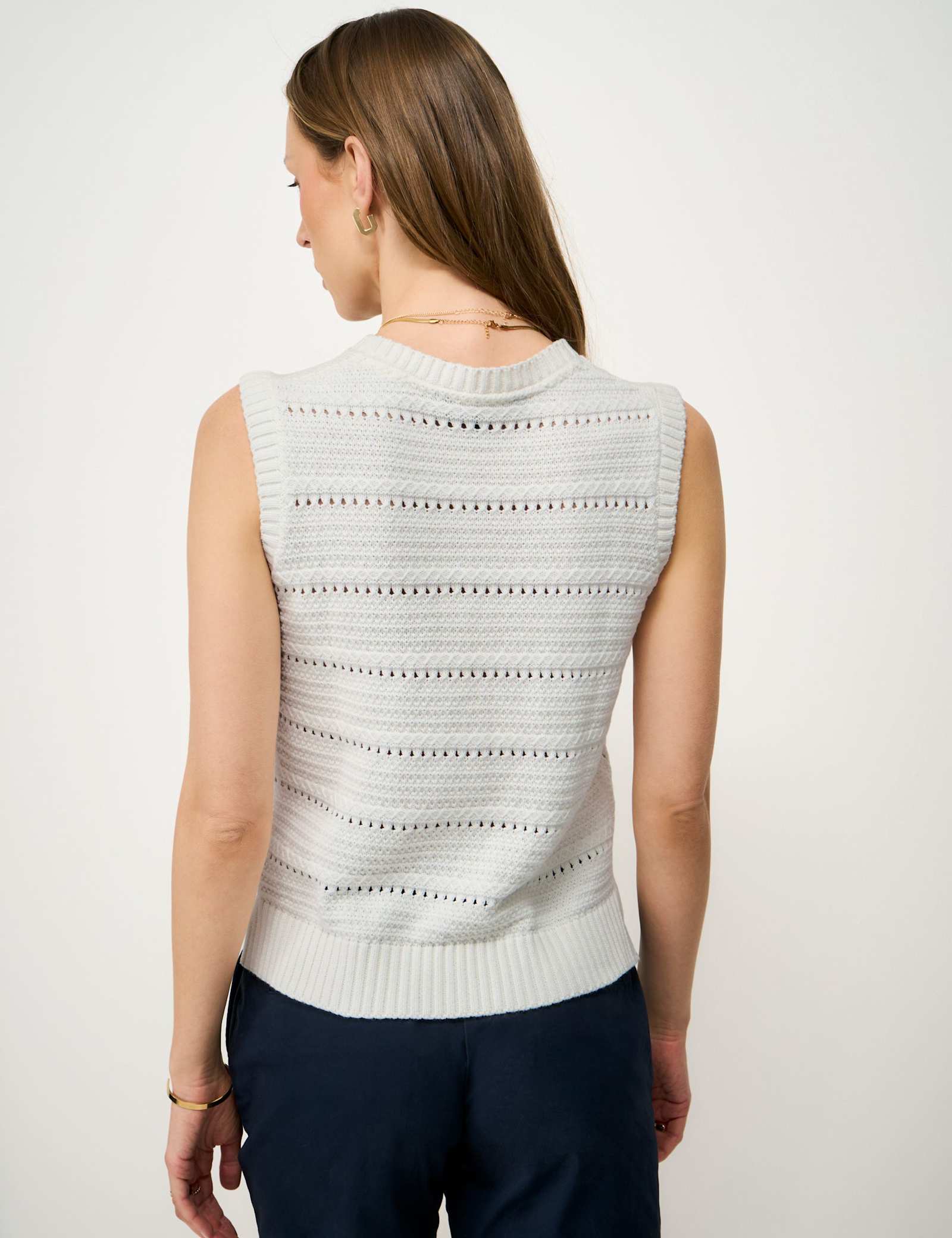 Pure Cotton Button Through Knitted Vest - image 3