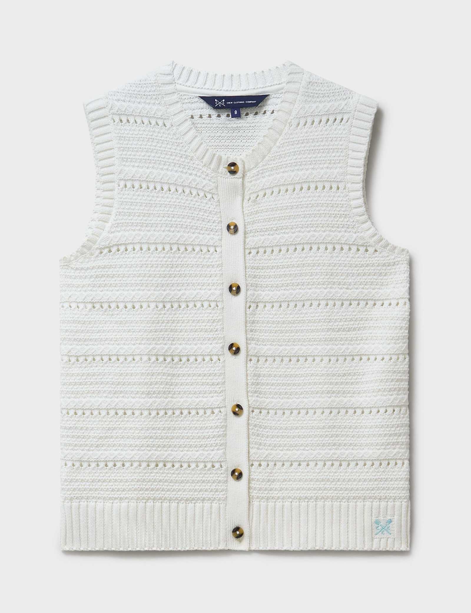 Pure Cotton Button Through Knitted Vest - image 1
