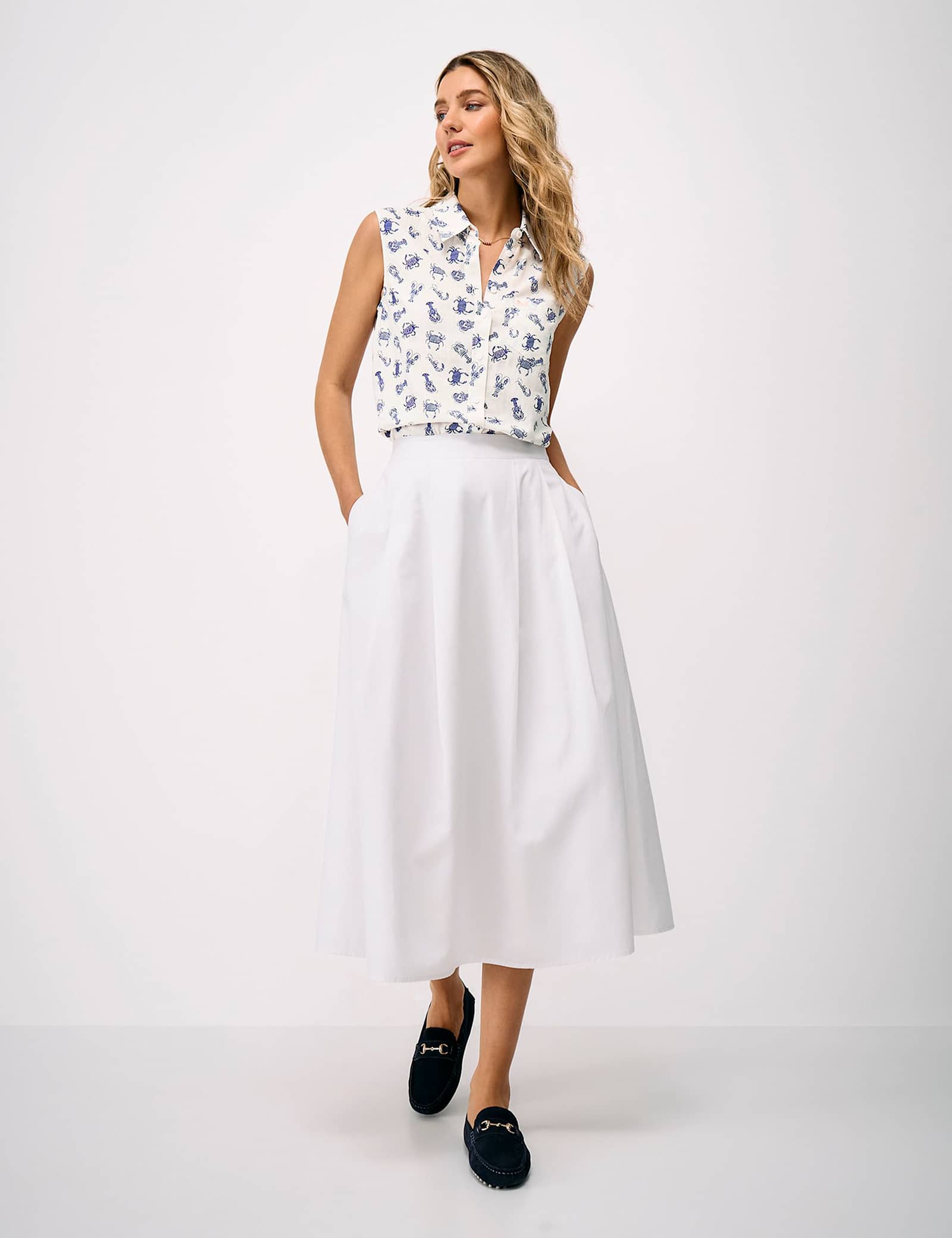 Linen Rich Printed Button Through Shirt - image 5