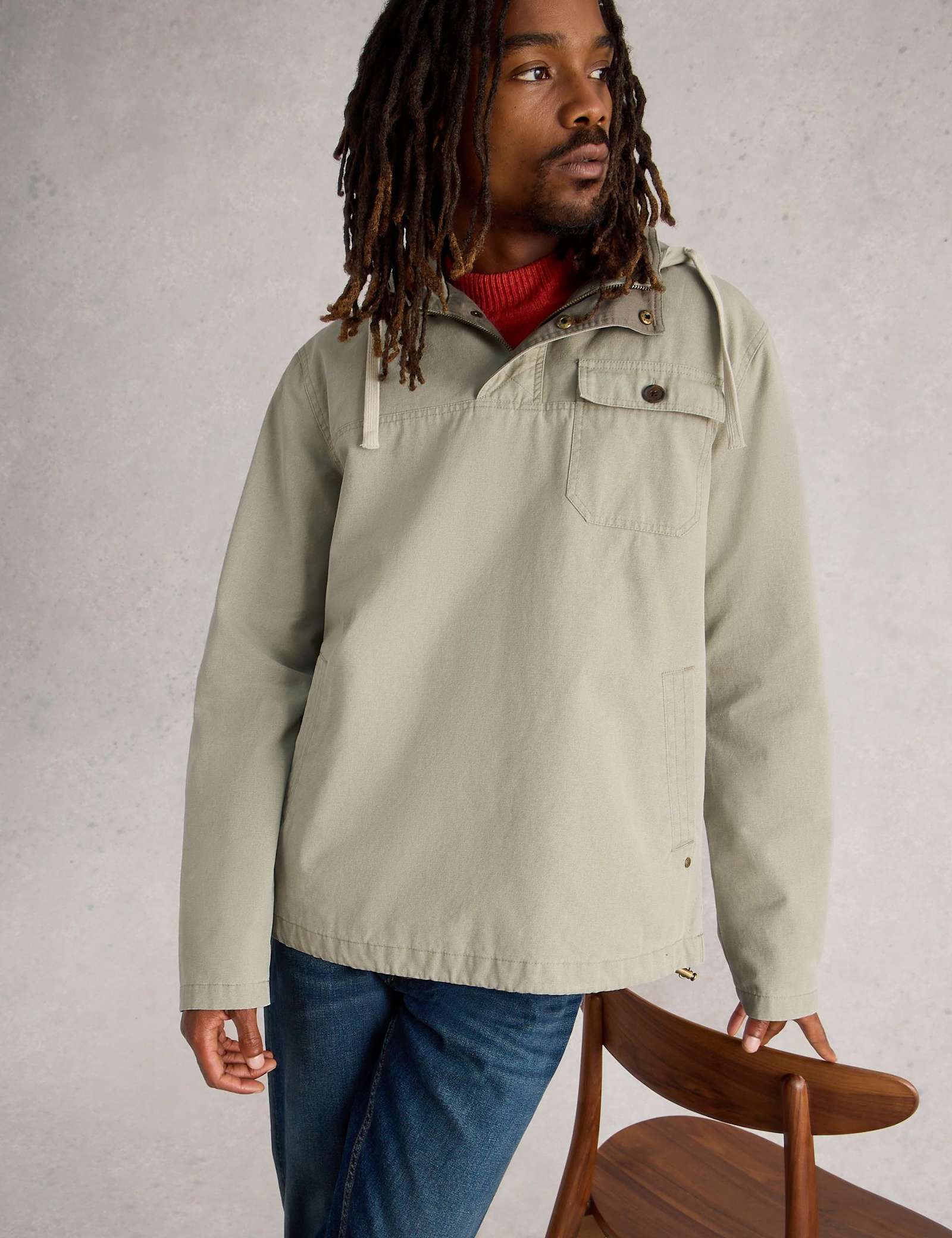 Utility Hooded Popover Jacket - image 3