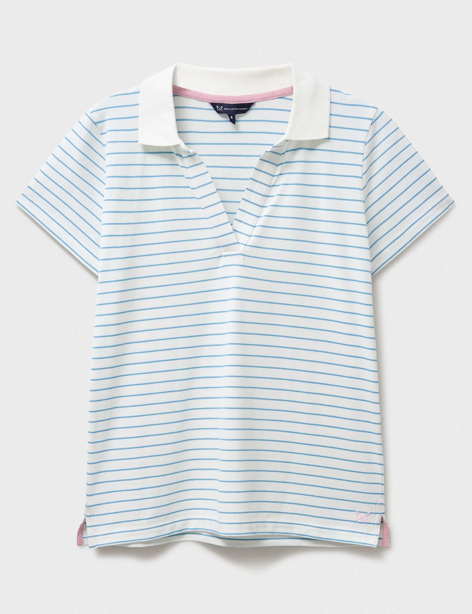 Modal Rich Collared Notch Neck Polo Shirt - image 1