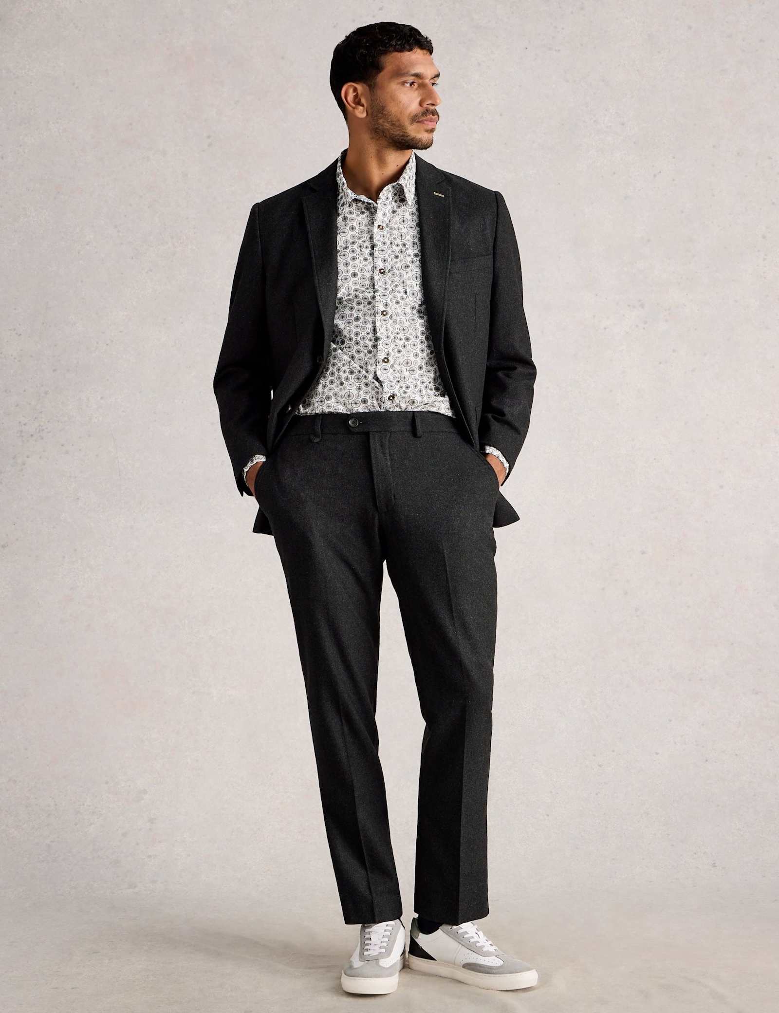 Regular Fit Wool Blend Trousers - image 2
