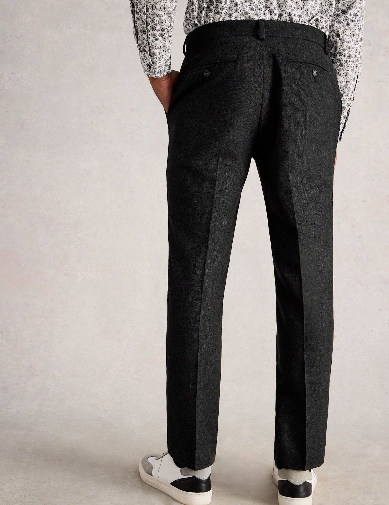 Regular Fit Wool Blend Trousers - image 5