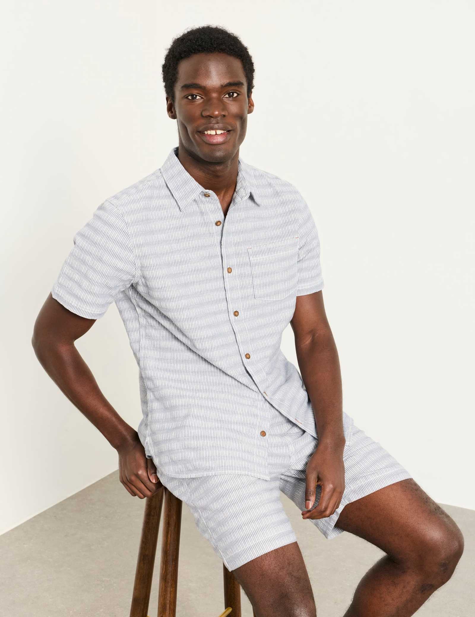 Regular Fit Striped Short Sleeve Shirt - image 5