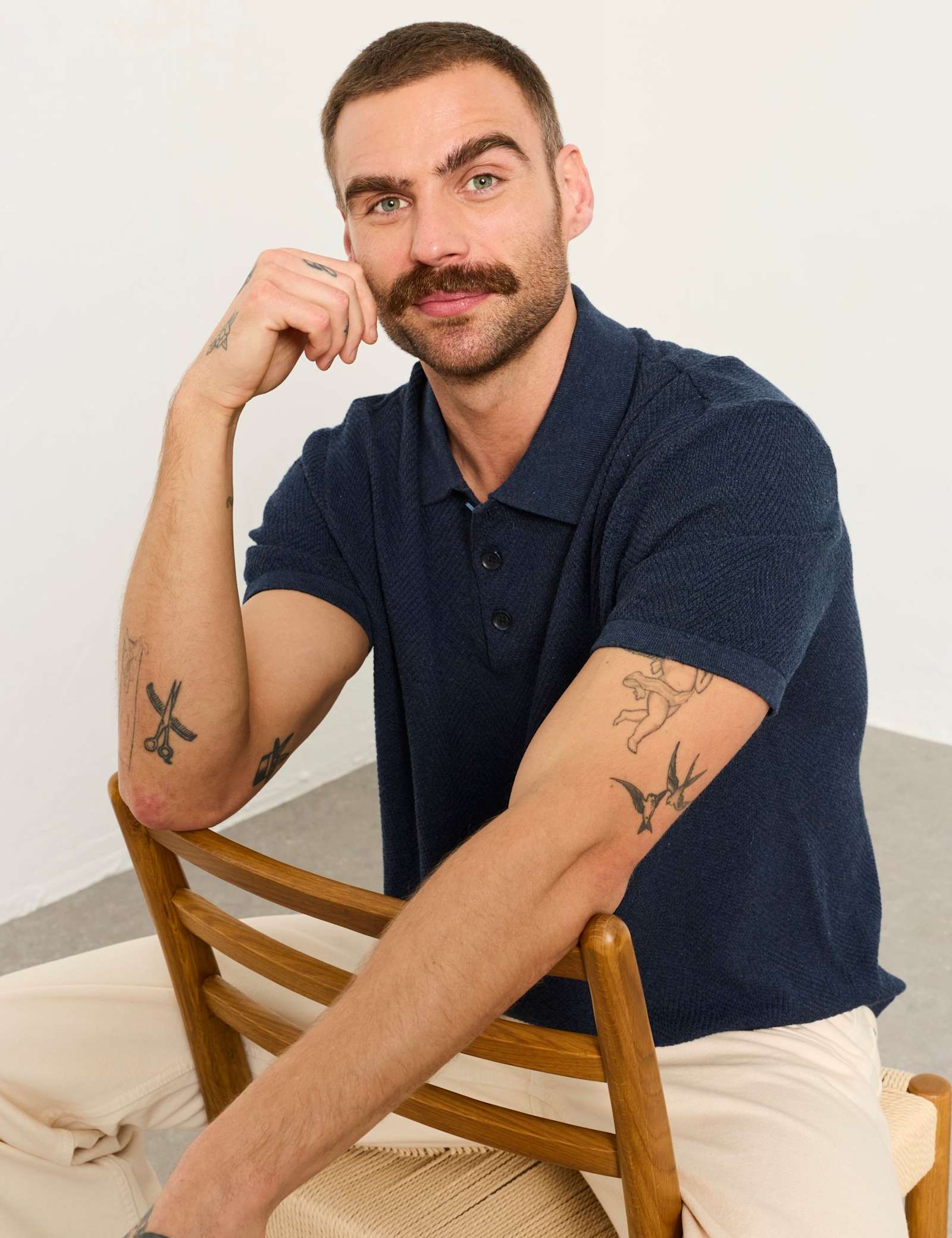 Pure Cotton Knitted Polo Shirt - image 3