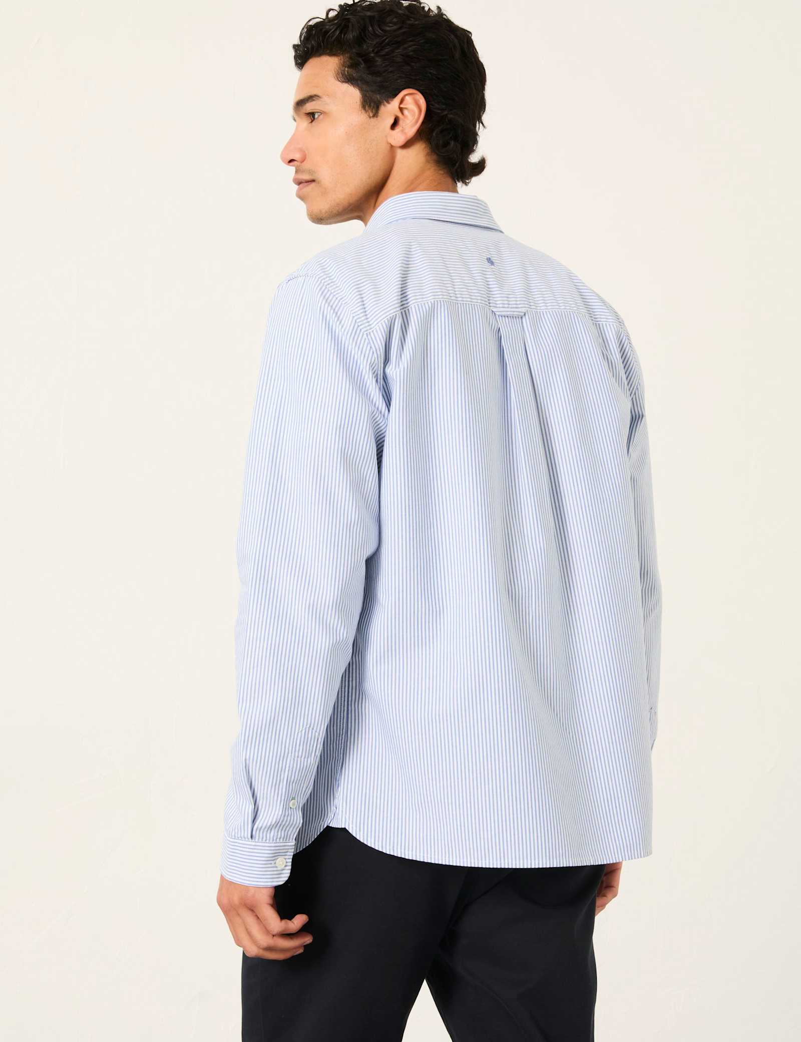 Regular Fit Pure Cotton Striped Oxford Shirt - image 5