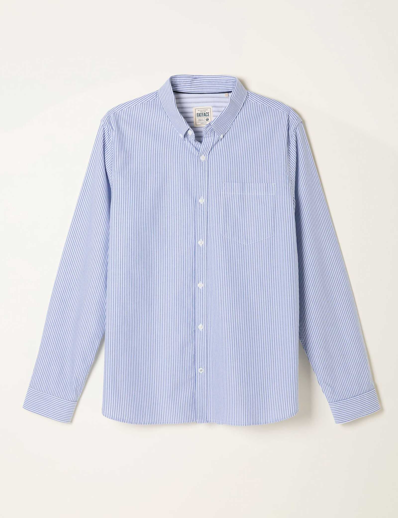 Regular Fit Pure Cotton Striped Oxford Shirt - image 1