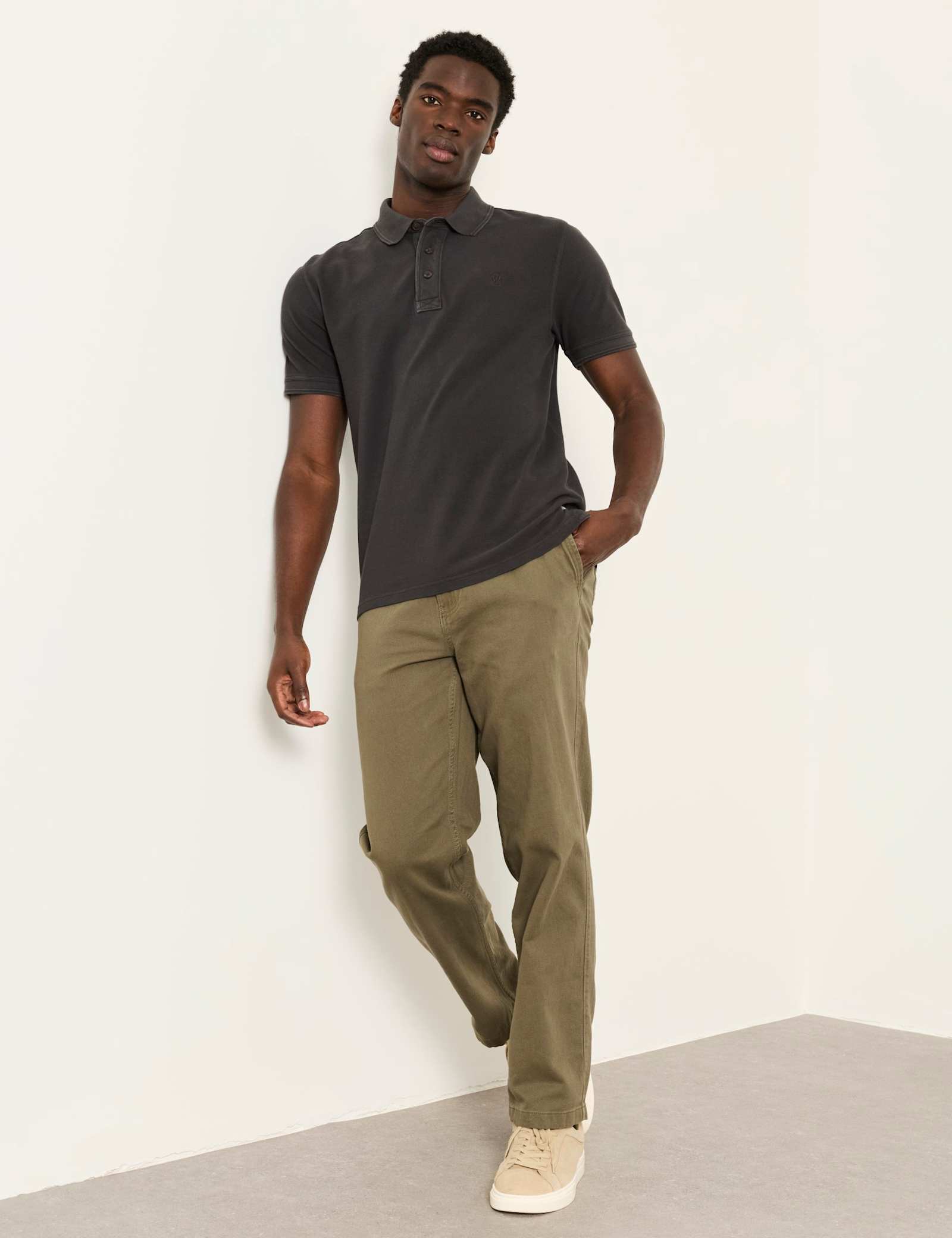 Tapered Fit Pure Cotton Twill Trousers - image 3