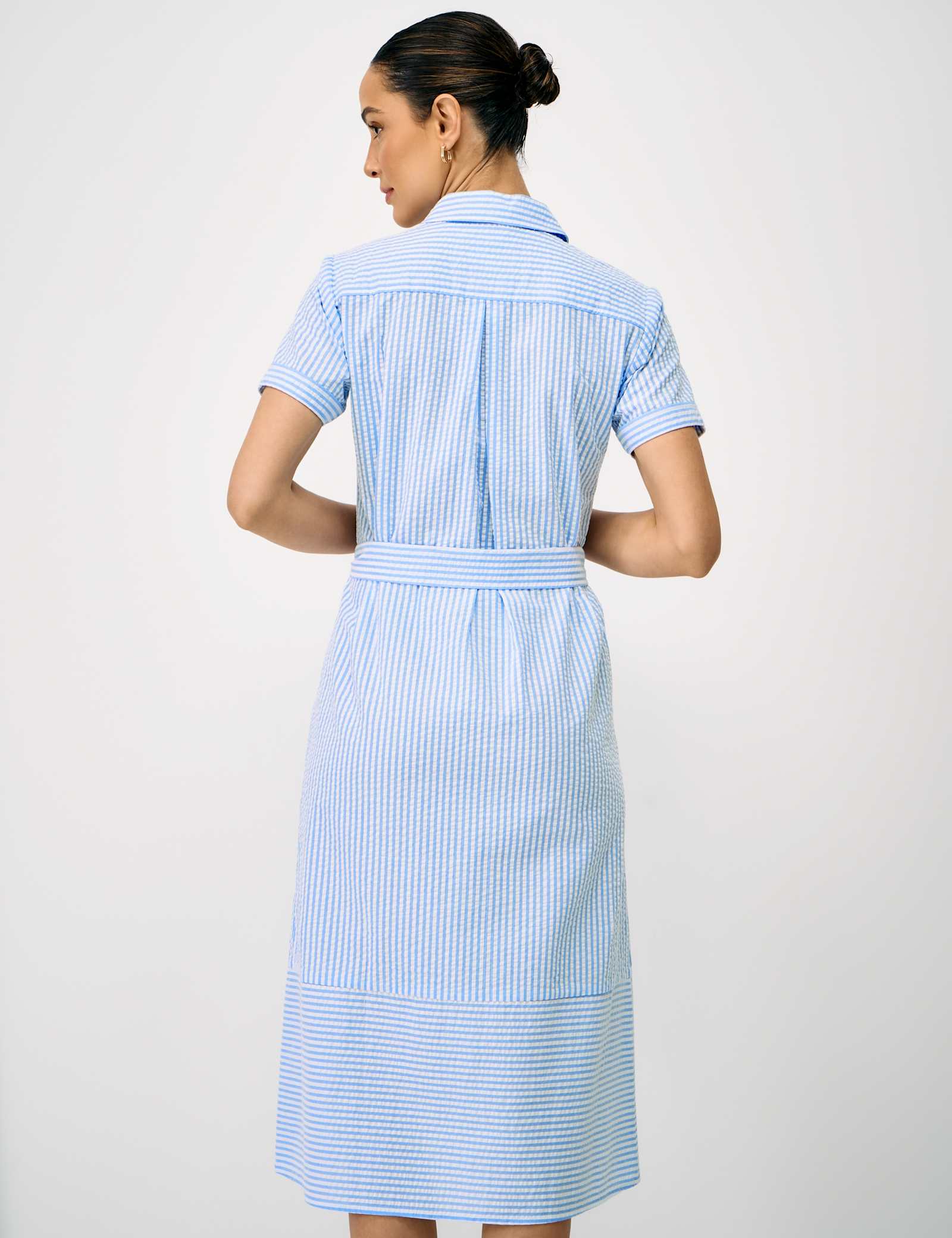 Pure Cotton Striped Midi Shirt Dress - image 5