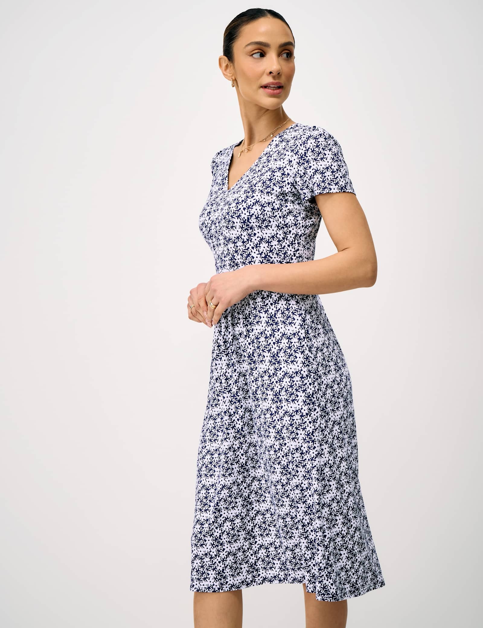 Jersey Floral Midi Tea Dress - image 3