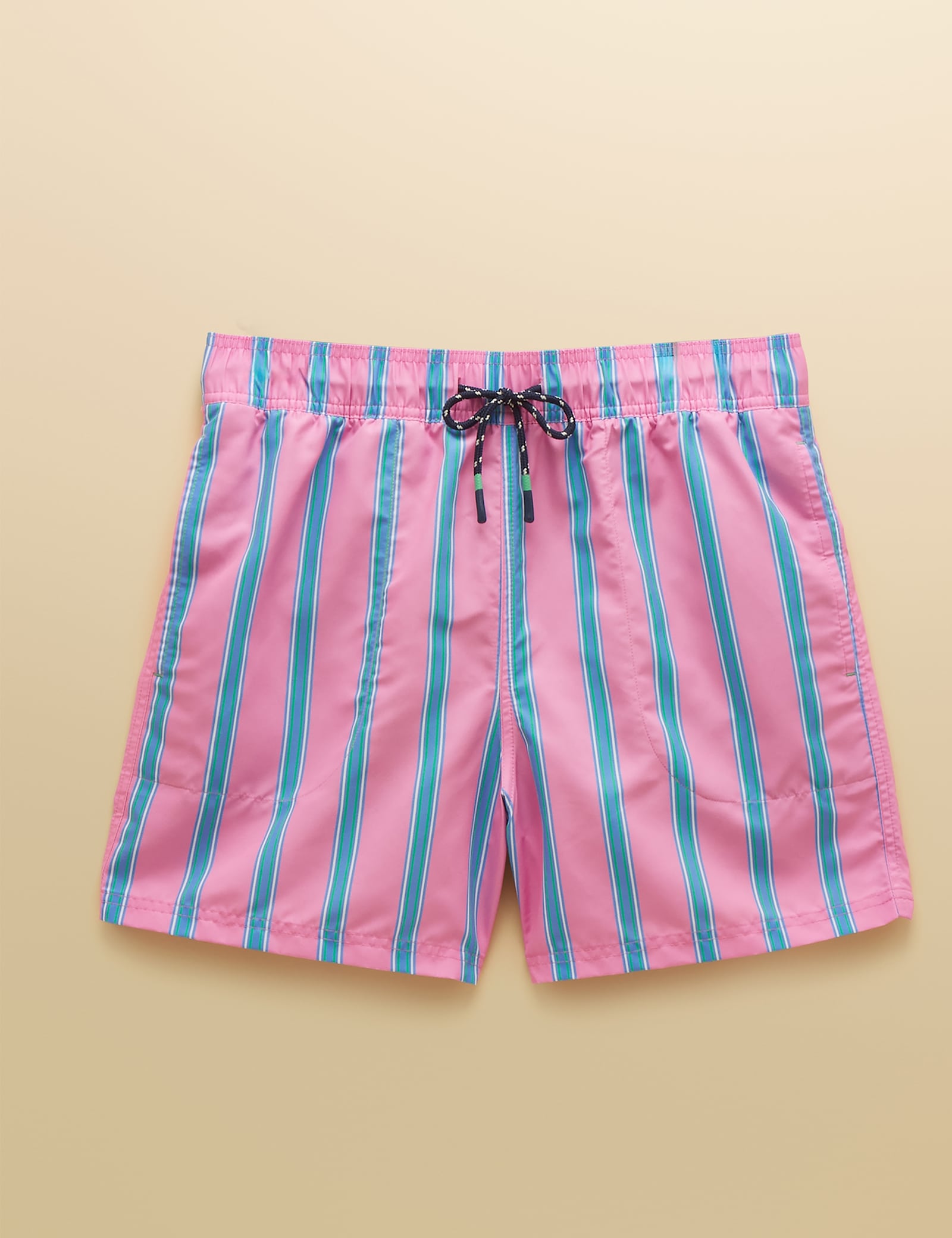 Quick Dry Pocketed Striped Swim Shorts - image 1