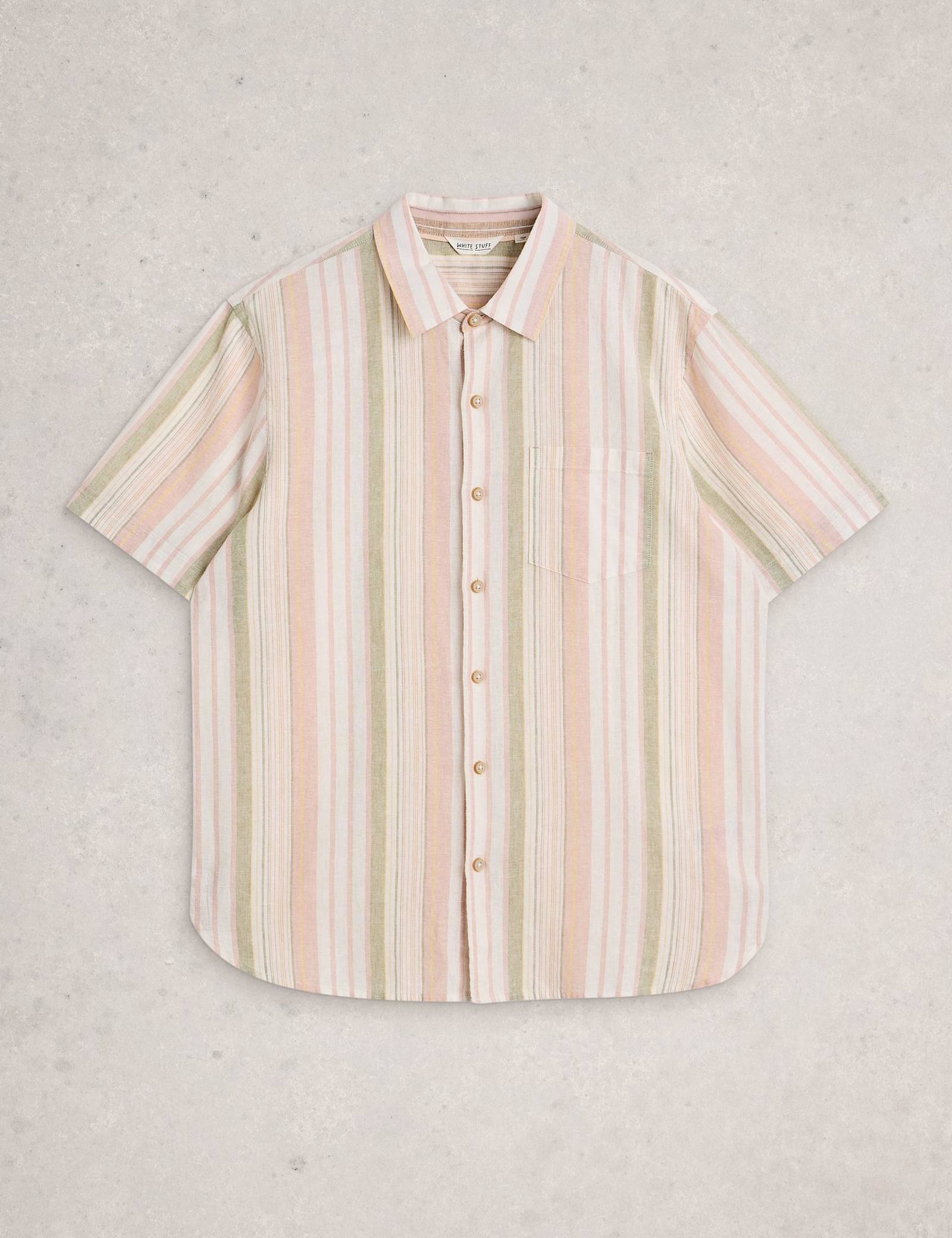 Pure Cotton Striped Short Sleeve Shirt - image 1
